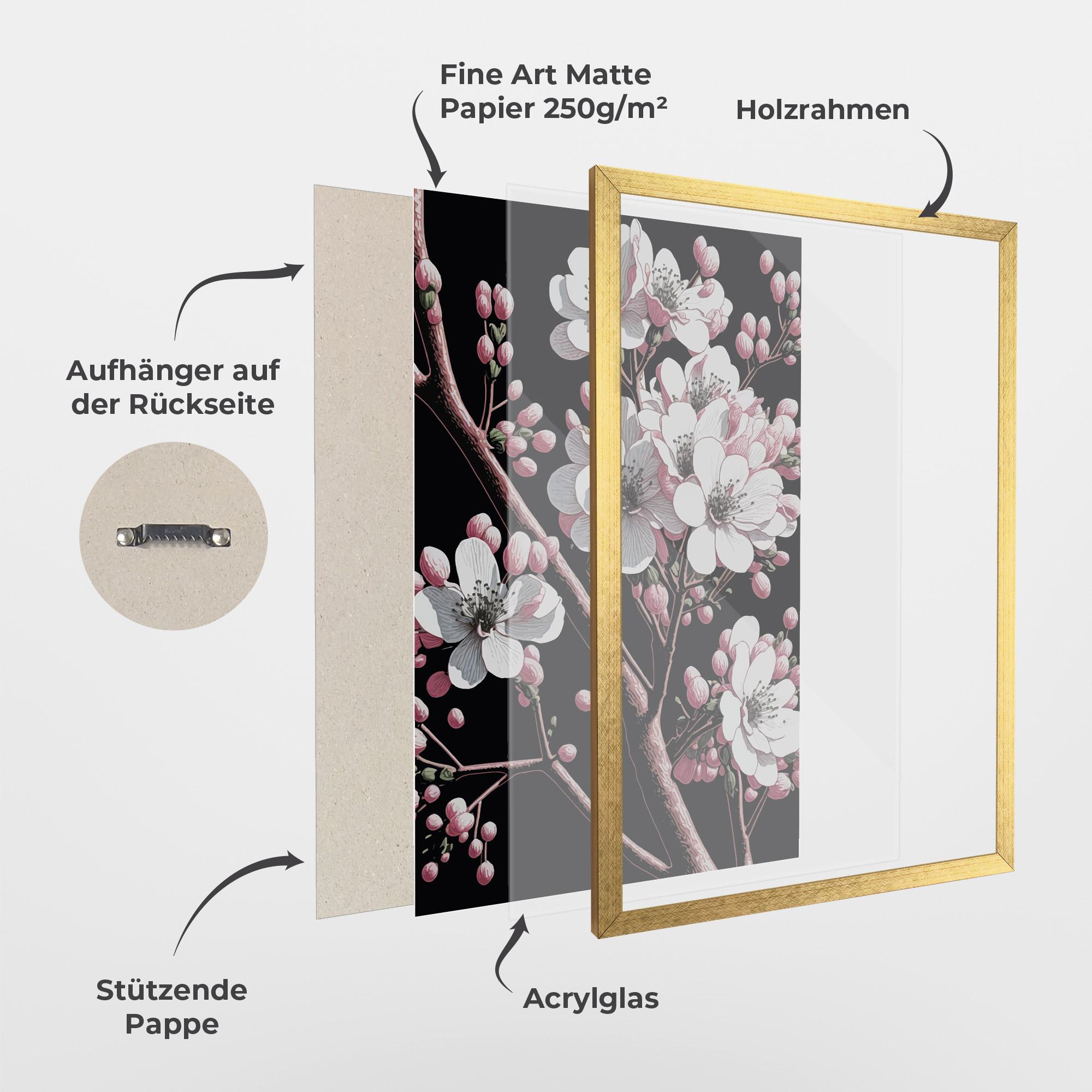 Gerahmte Poster Spring Flowers mockup 1