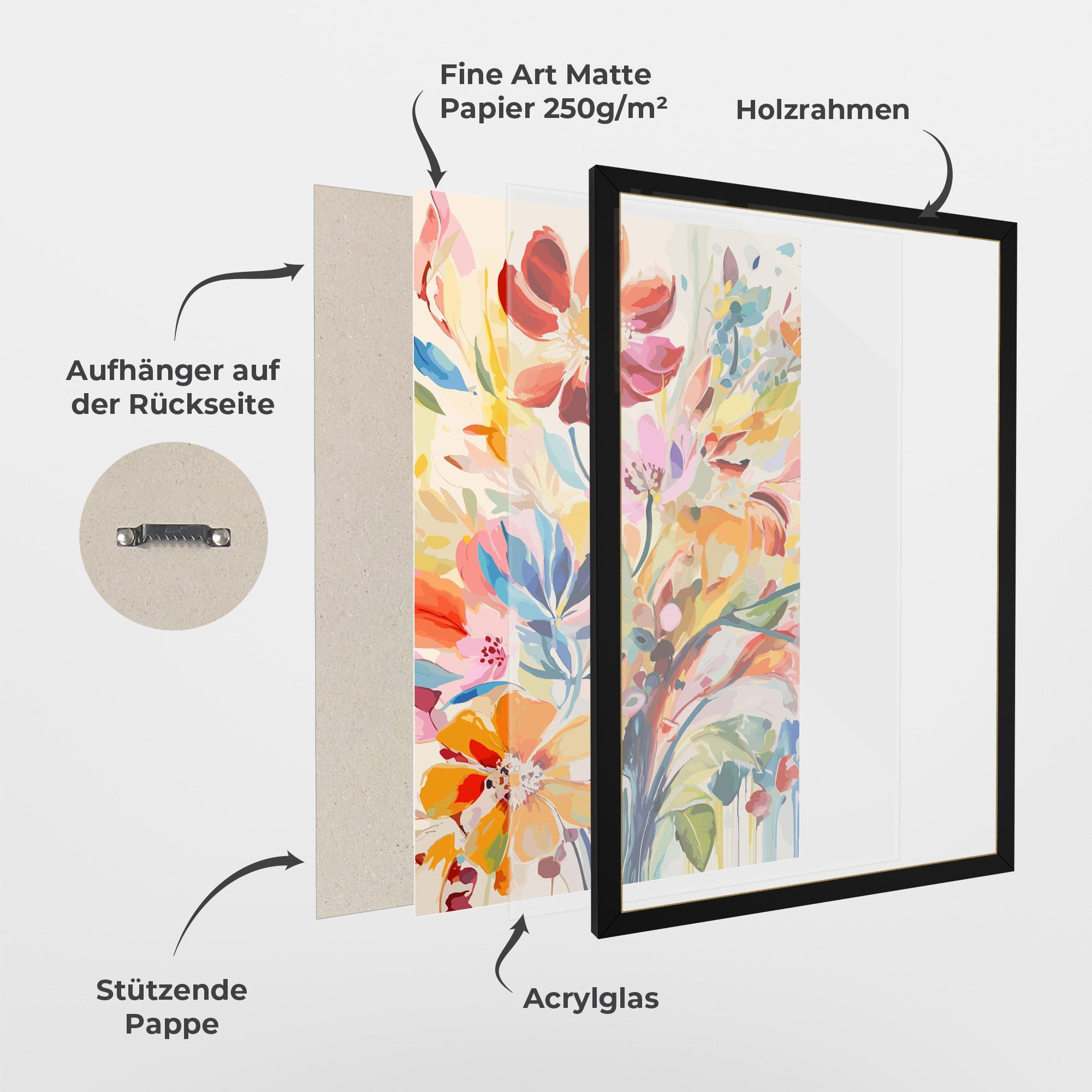 Gerahmte Poster Red Orange Spring mockup 1