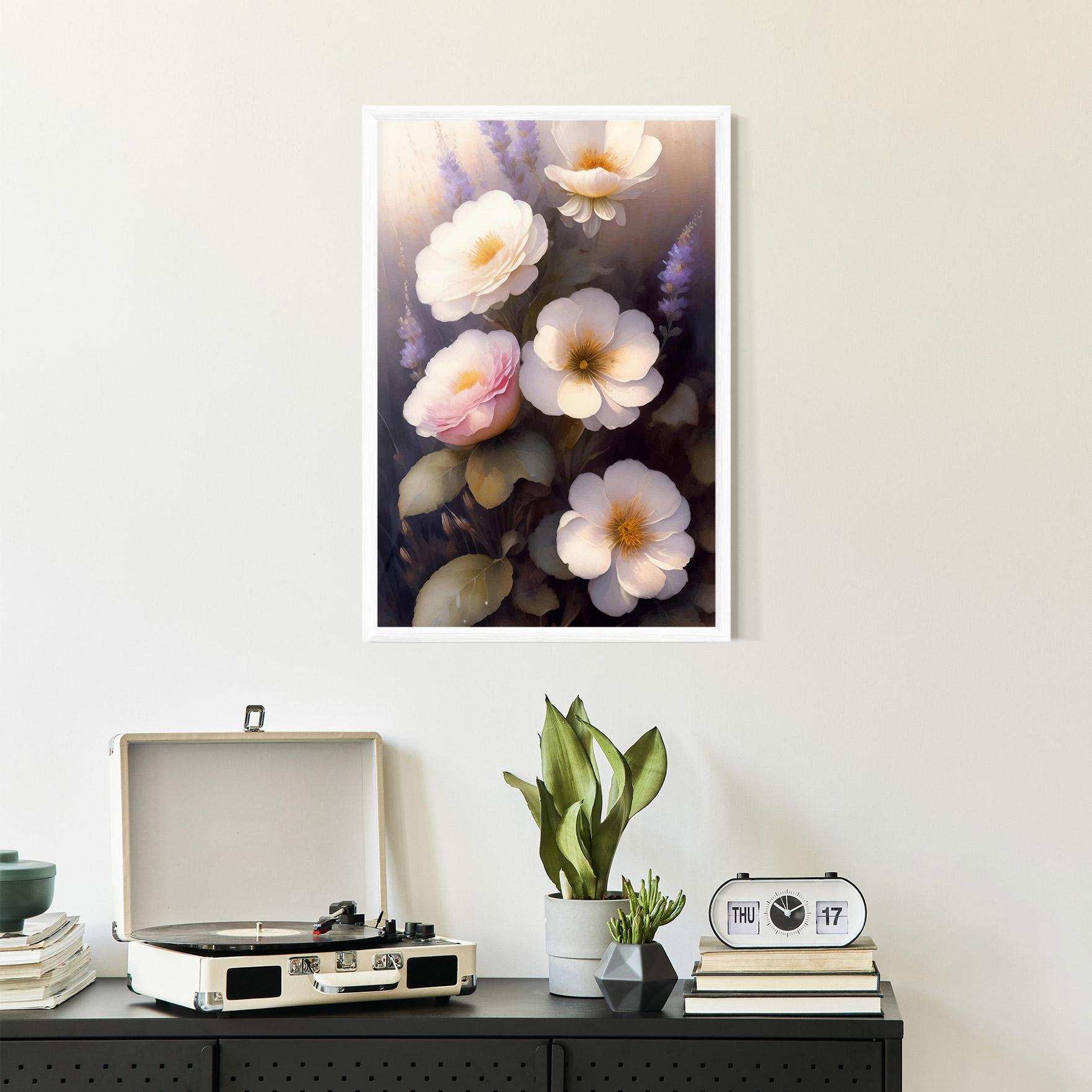 Gerahmte Poster Cream Flower Spring mockup 2