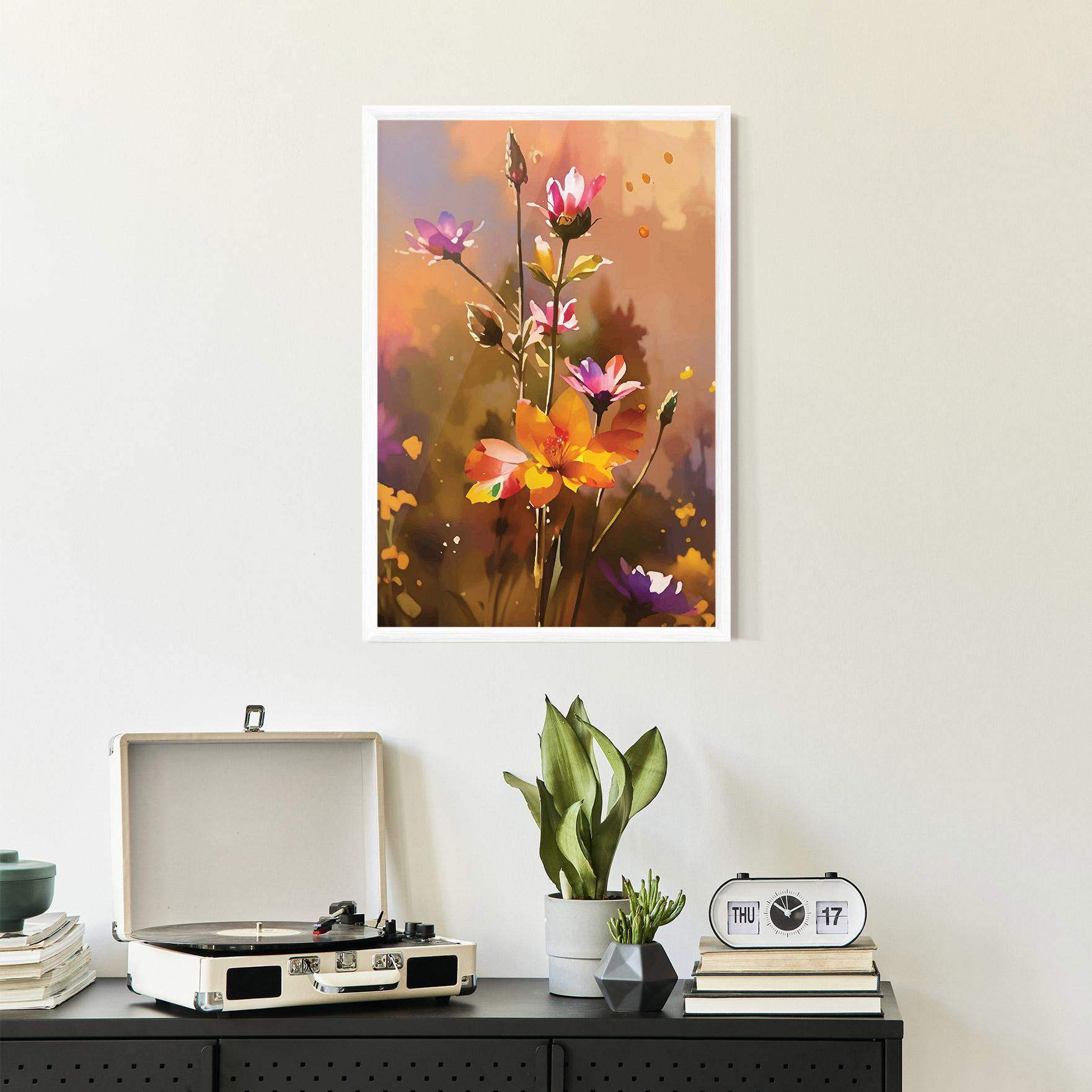 Gerahmte Poster Orange Pink Spring mockup 2