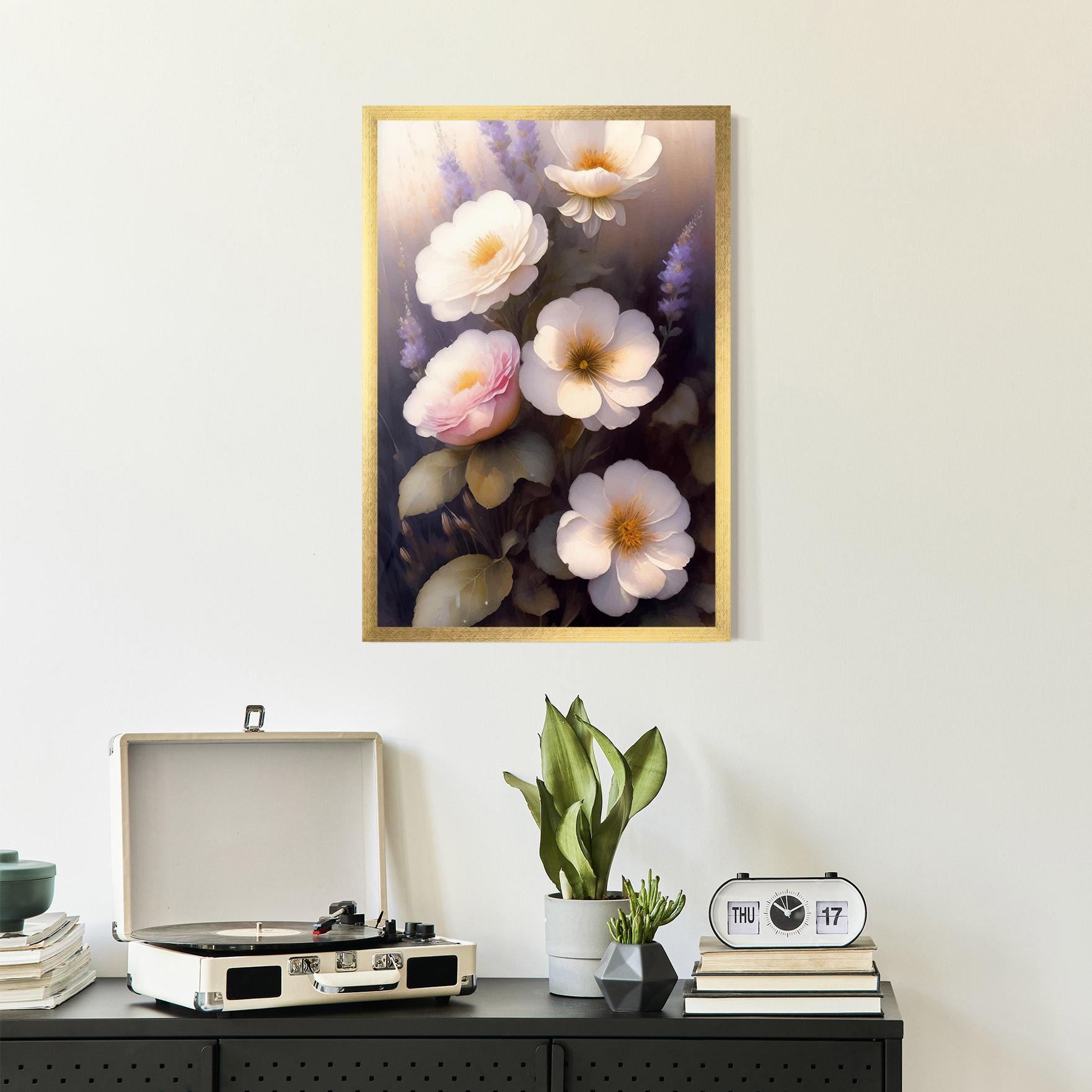 Gerahmte Poster Cream Flower Spring mockup 2