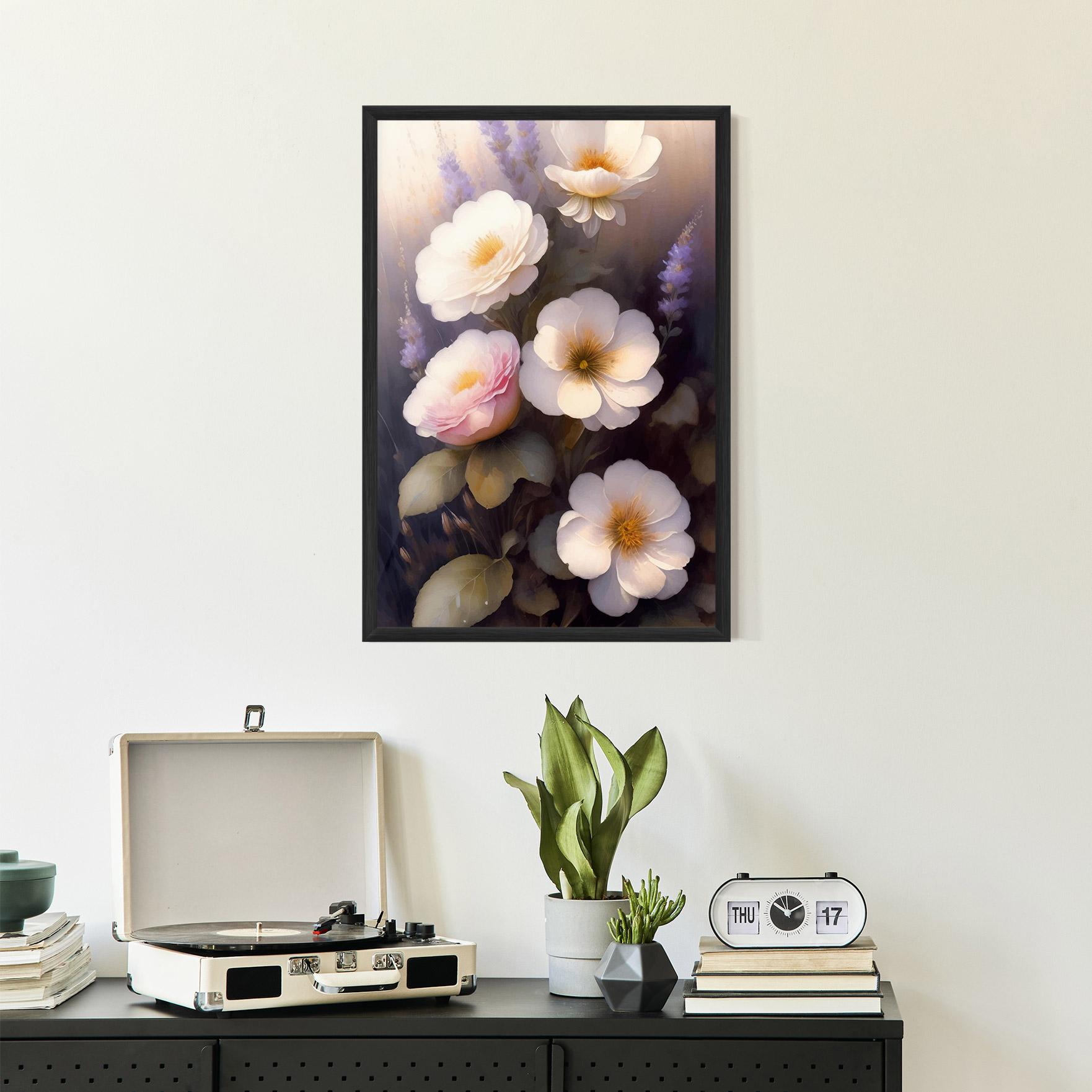 Gerahmte Poster Cream Flower Spring mockup 2