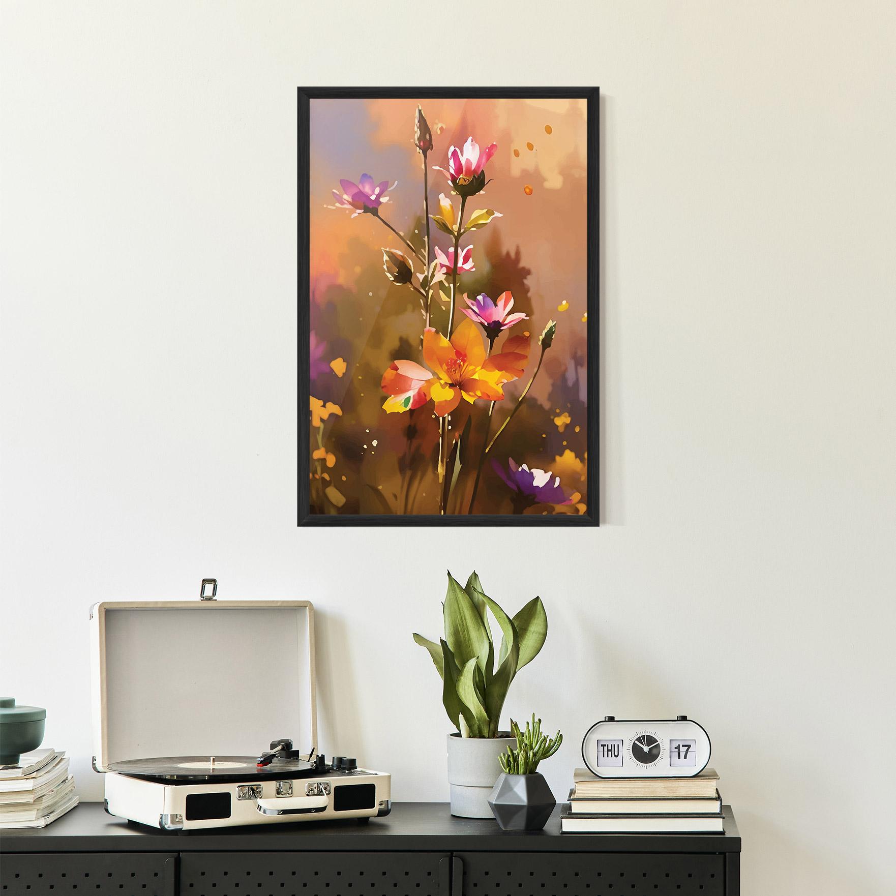 Gerahmte Poster Orange Pink Spring mockup 2