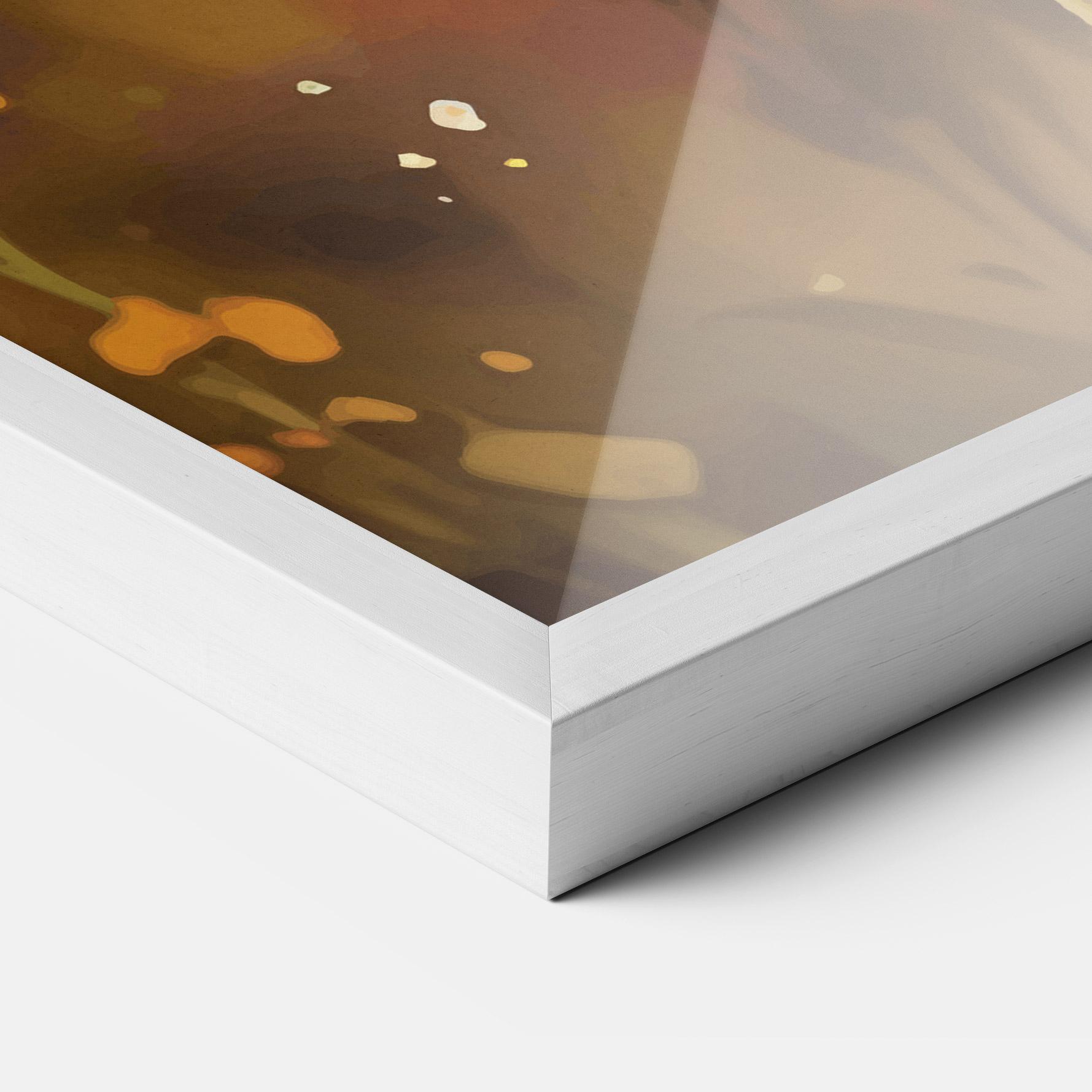 Gerahmte Poster Orange Pink Spring mockup 3