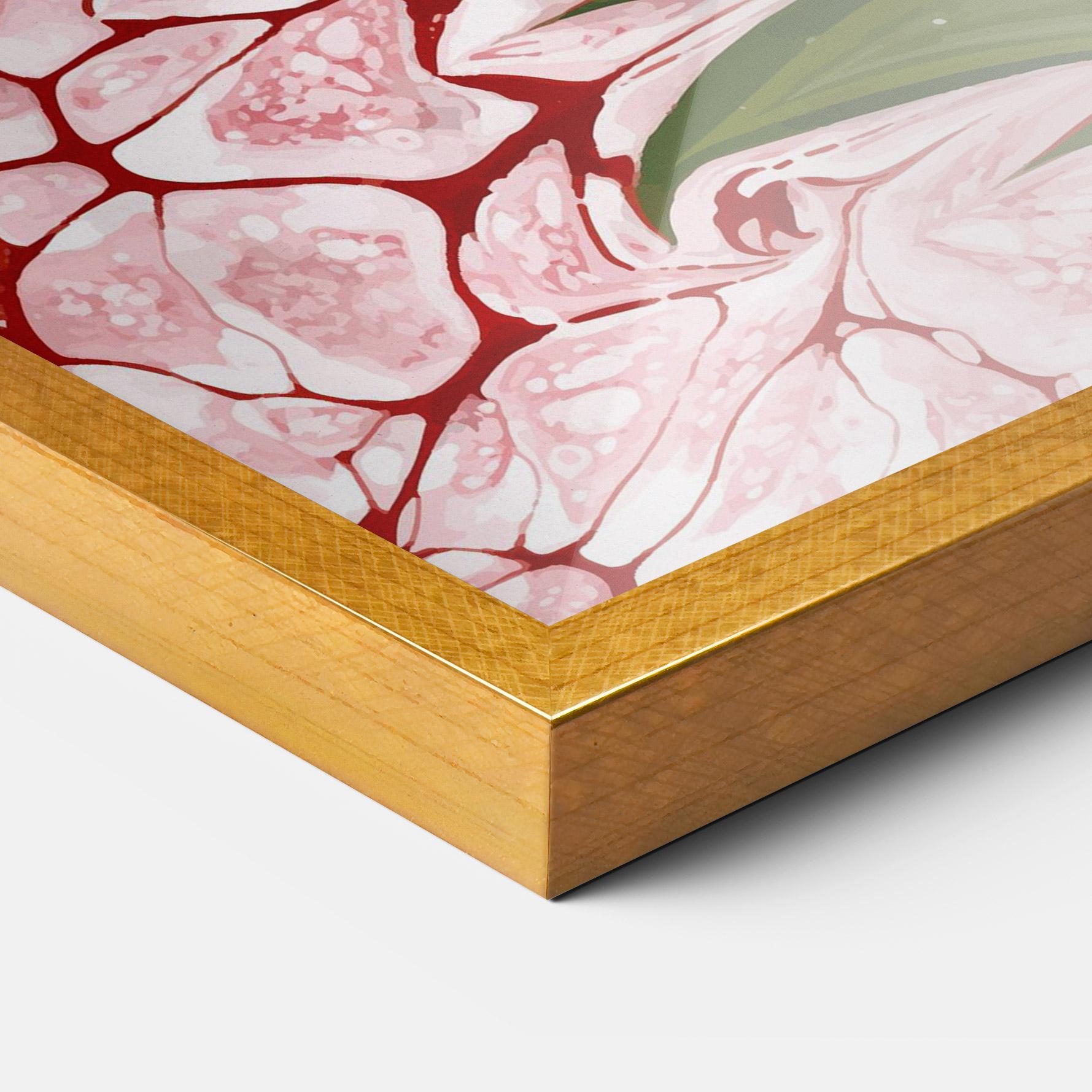 Gerahmte Poster Blue Spring Flower mockup 3