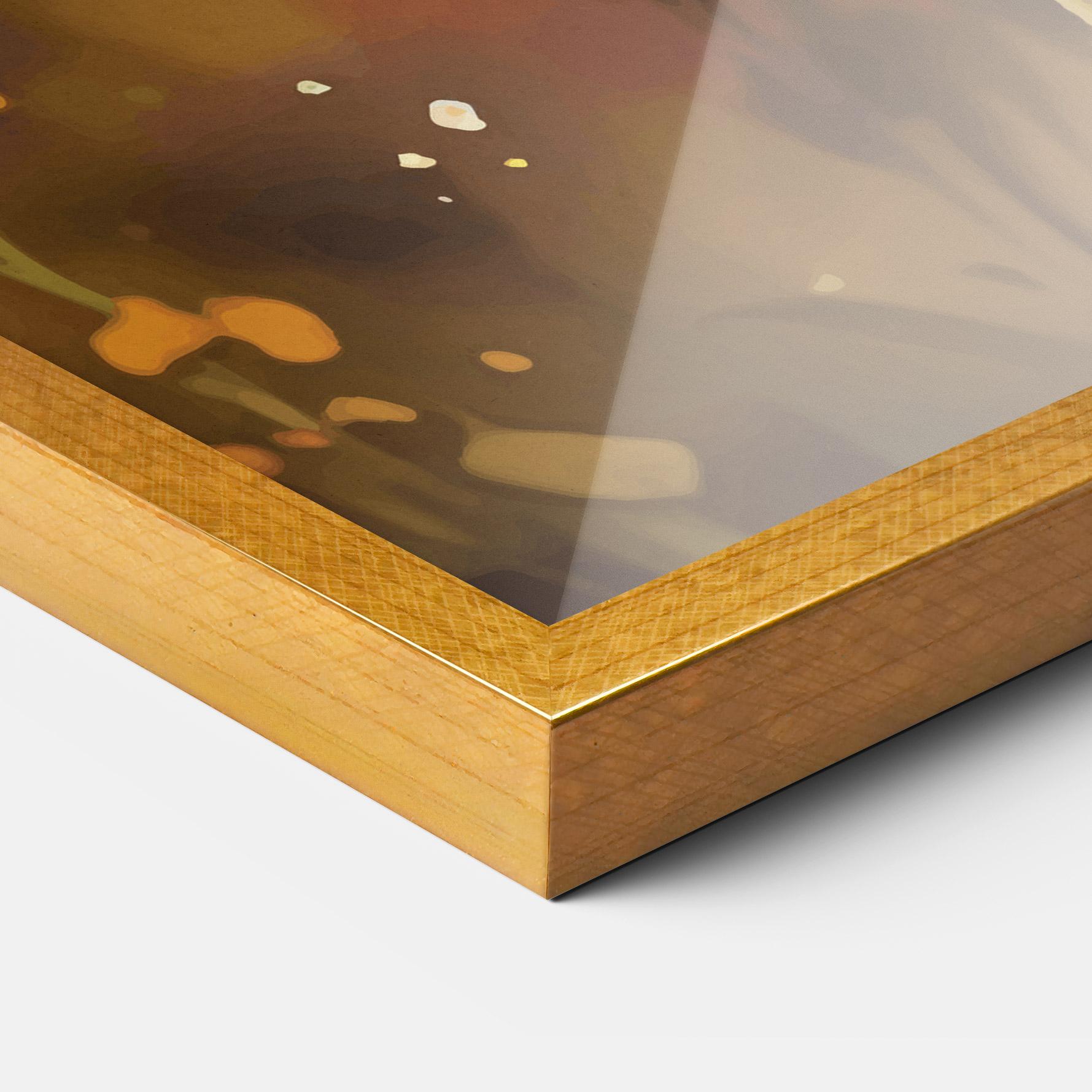 Gerahmte Poster Orange Pink Spring mockup 3