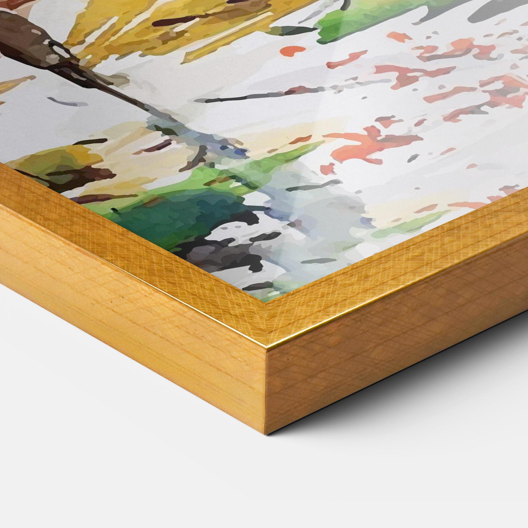 Gerahmte Poster Watercolor Spring Tree mockup 3