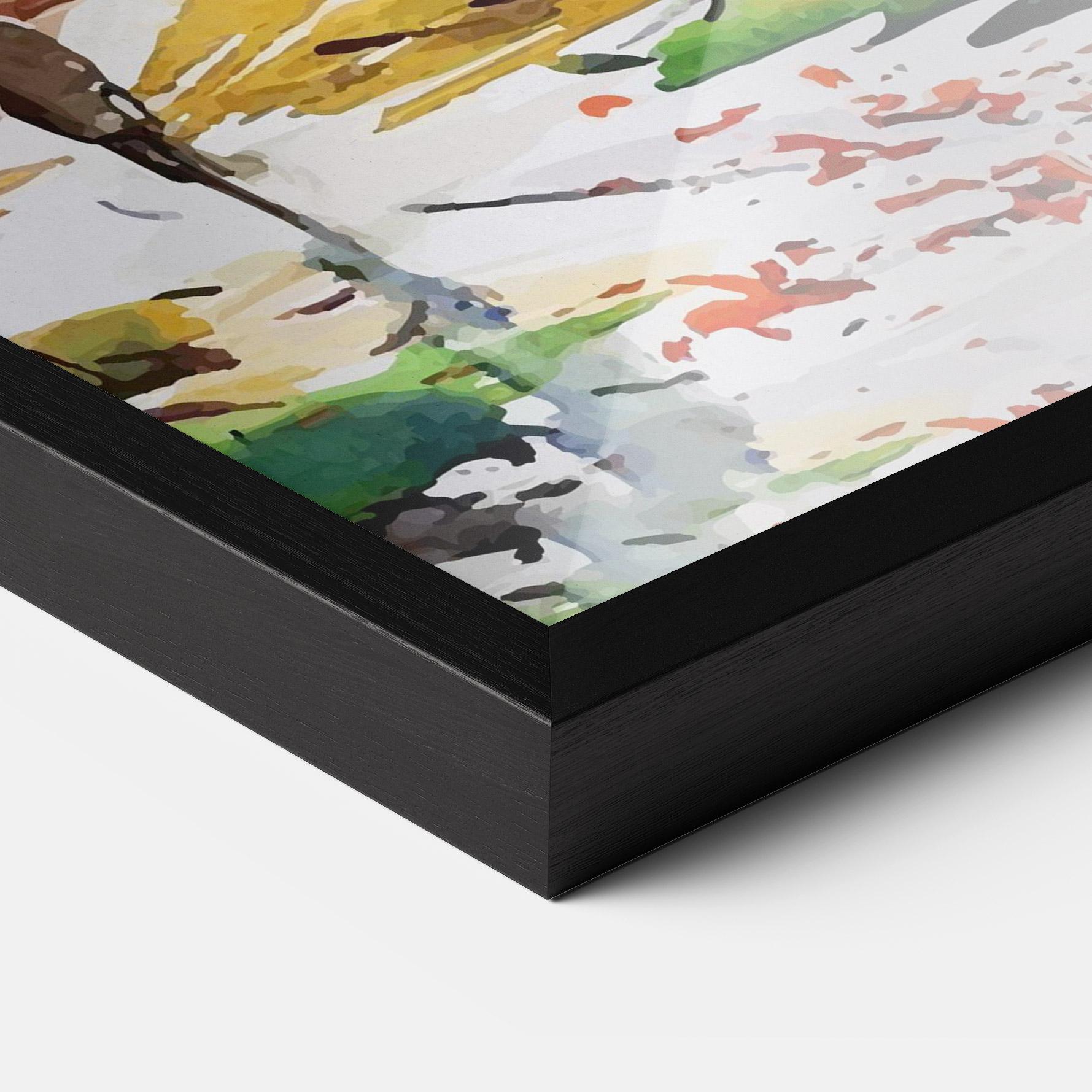 Gerahmte Poster Watercolor Spring Tree mockup 3