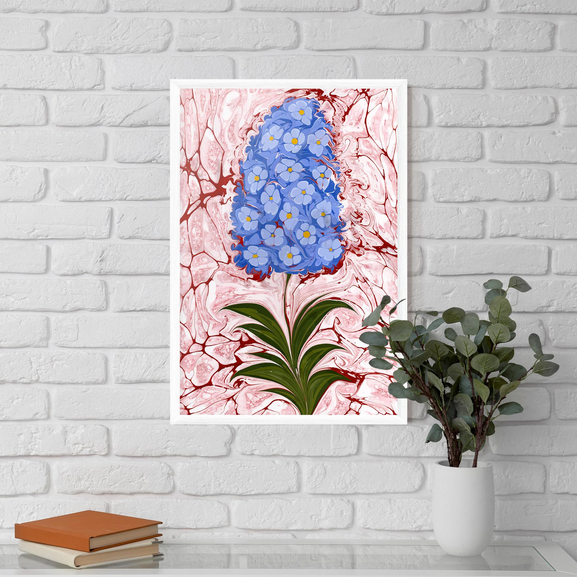 Gerahmte Poster Blue Spring Flower mockup 5