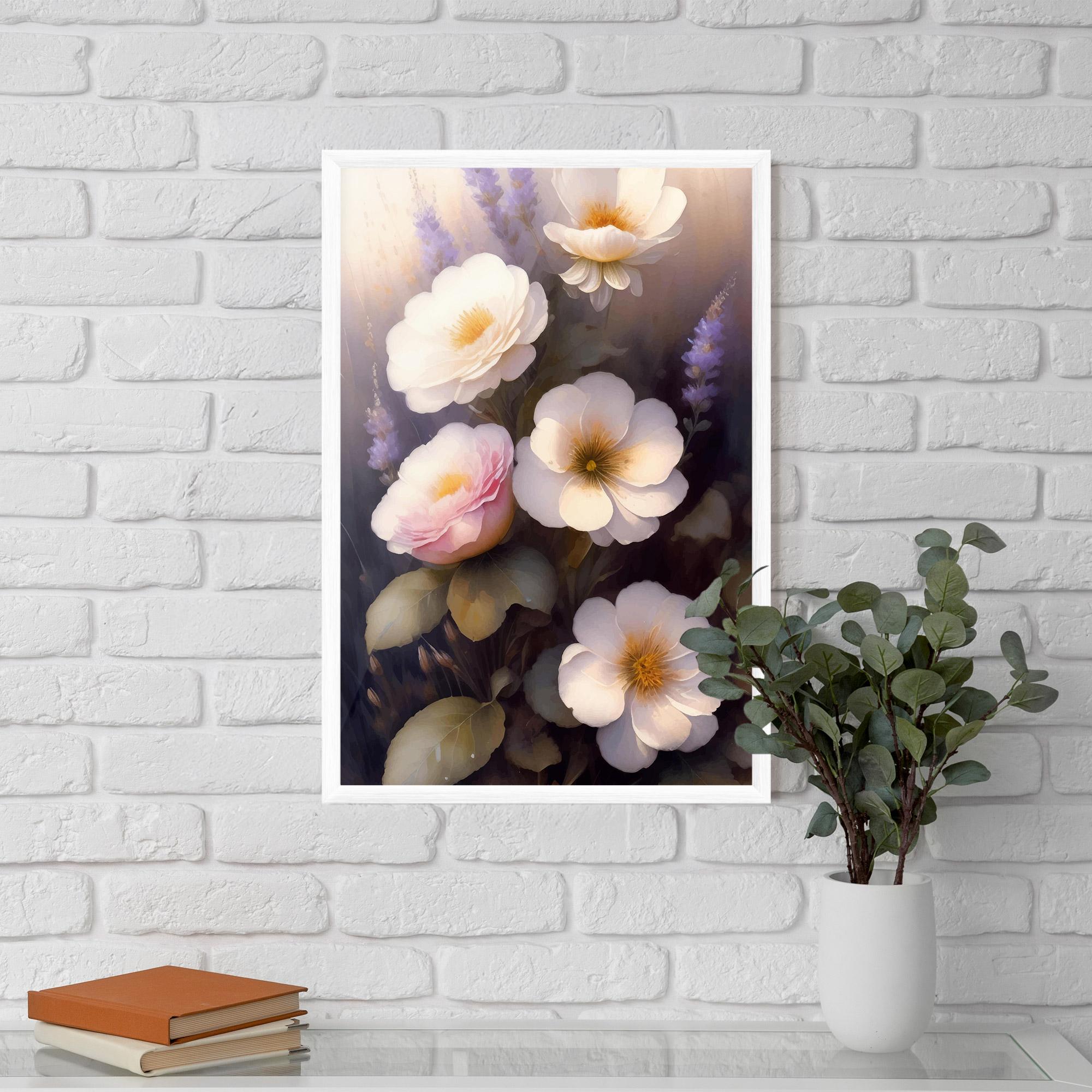 Gerahmte Poster Cream Flower Spring mockup 5