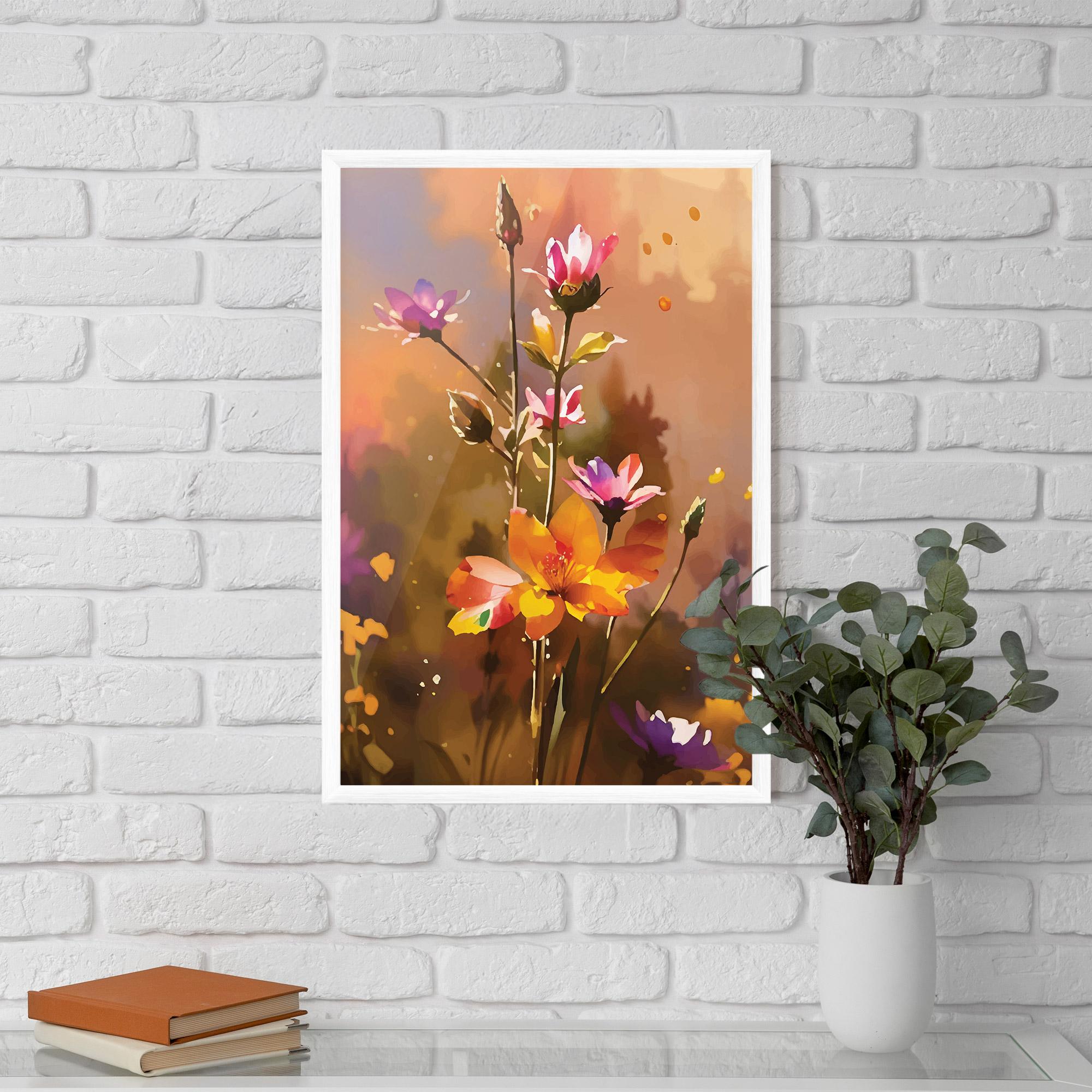 Gerahmte Poster Orange Pink Spring mockup 5