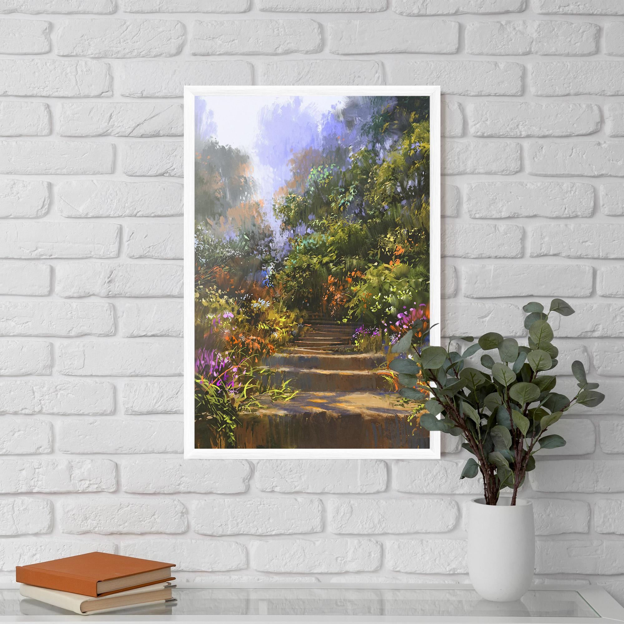 Gerahmte Poster Spring Staircase Painting mockup 5