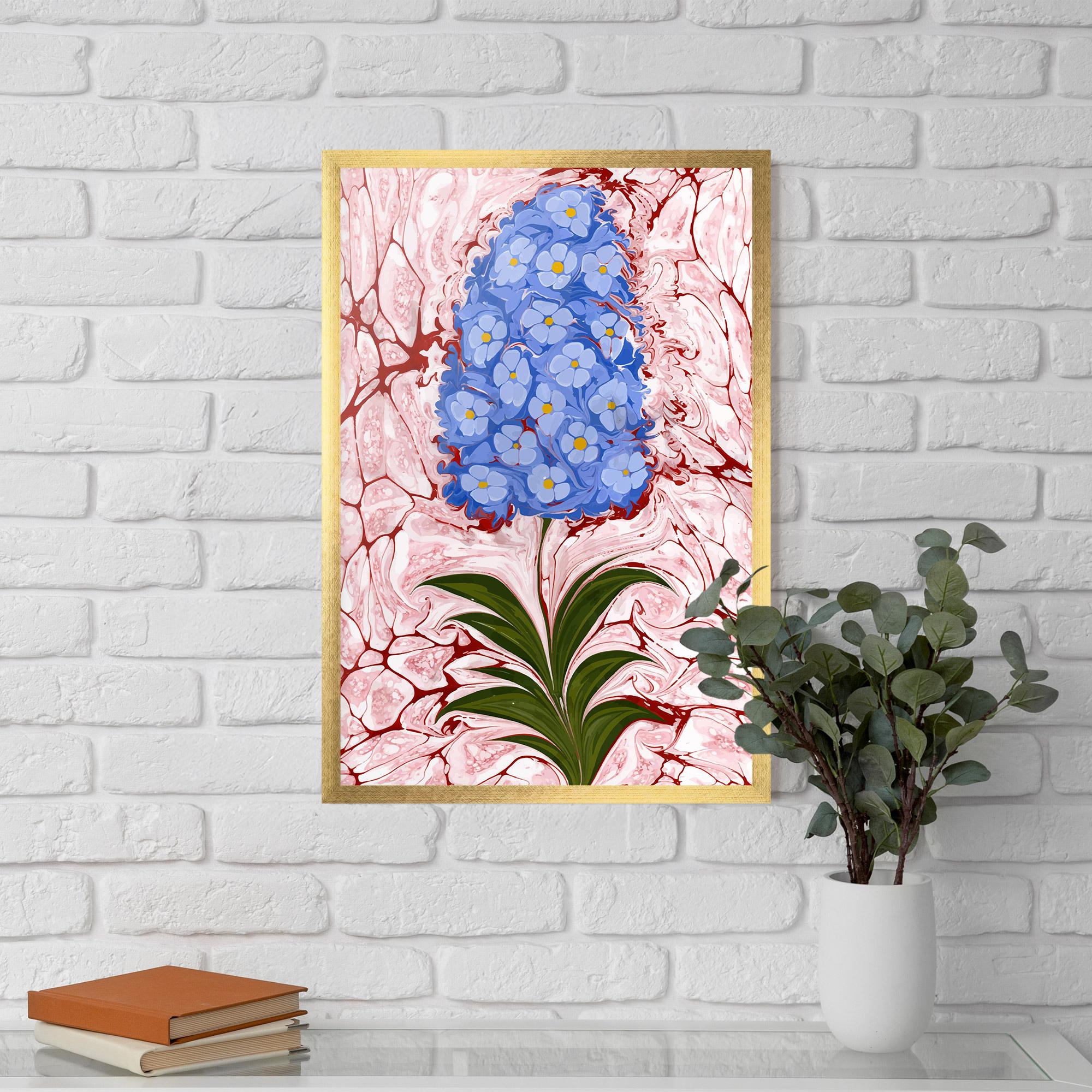 Gerahmte Poster Blue Spring Flower mockup 5