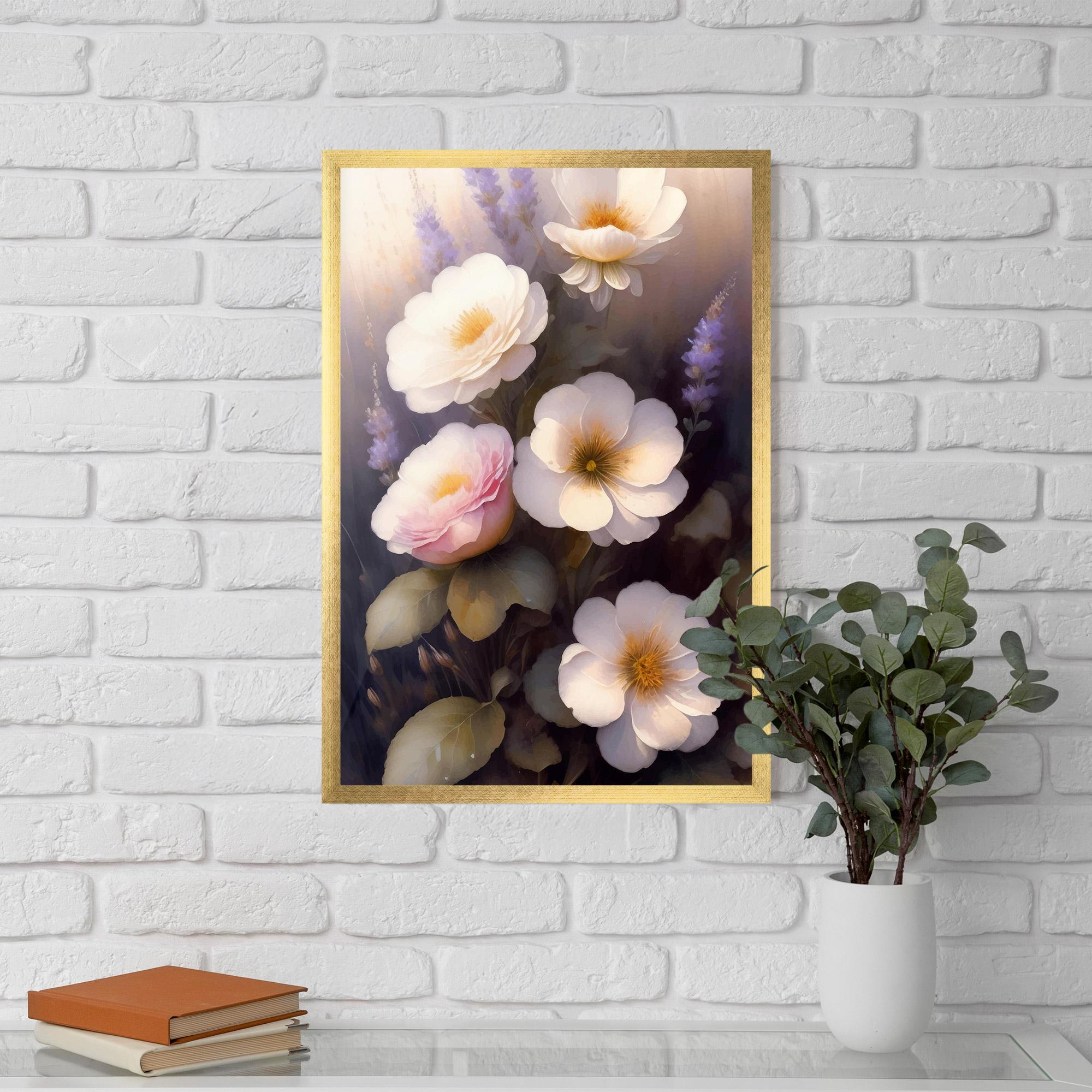 Gerahmte Poster Cream Flower Spring mockup 5