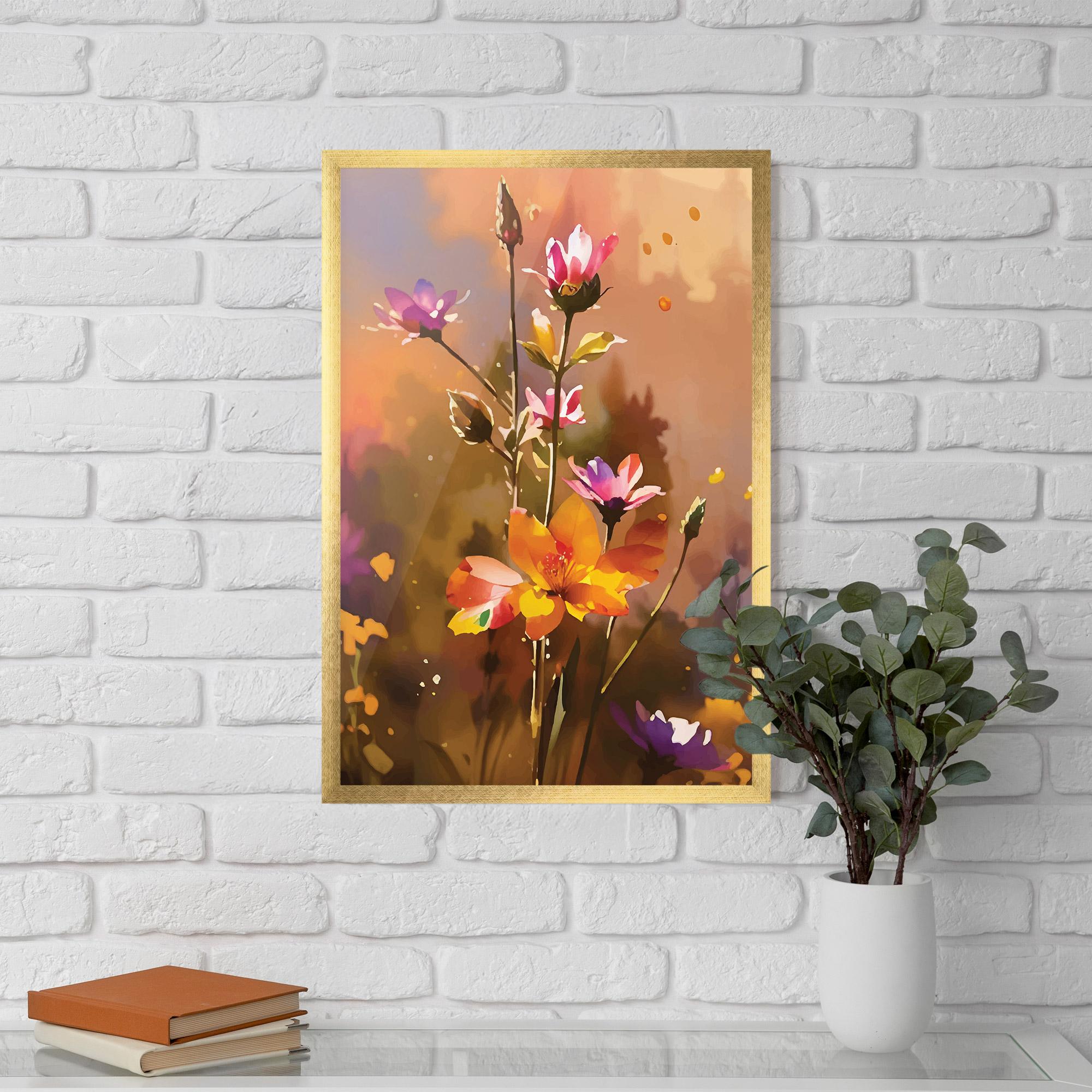 Gerahmte Poster Orange Pink Spring mockup 5