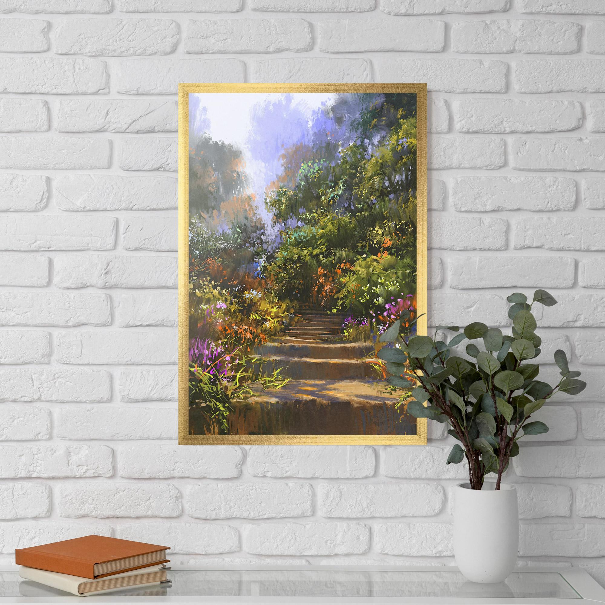 Gerahmte Poster Spring Staircase Painting mockup 5