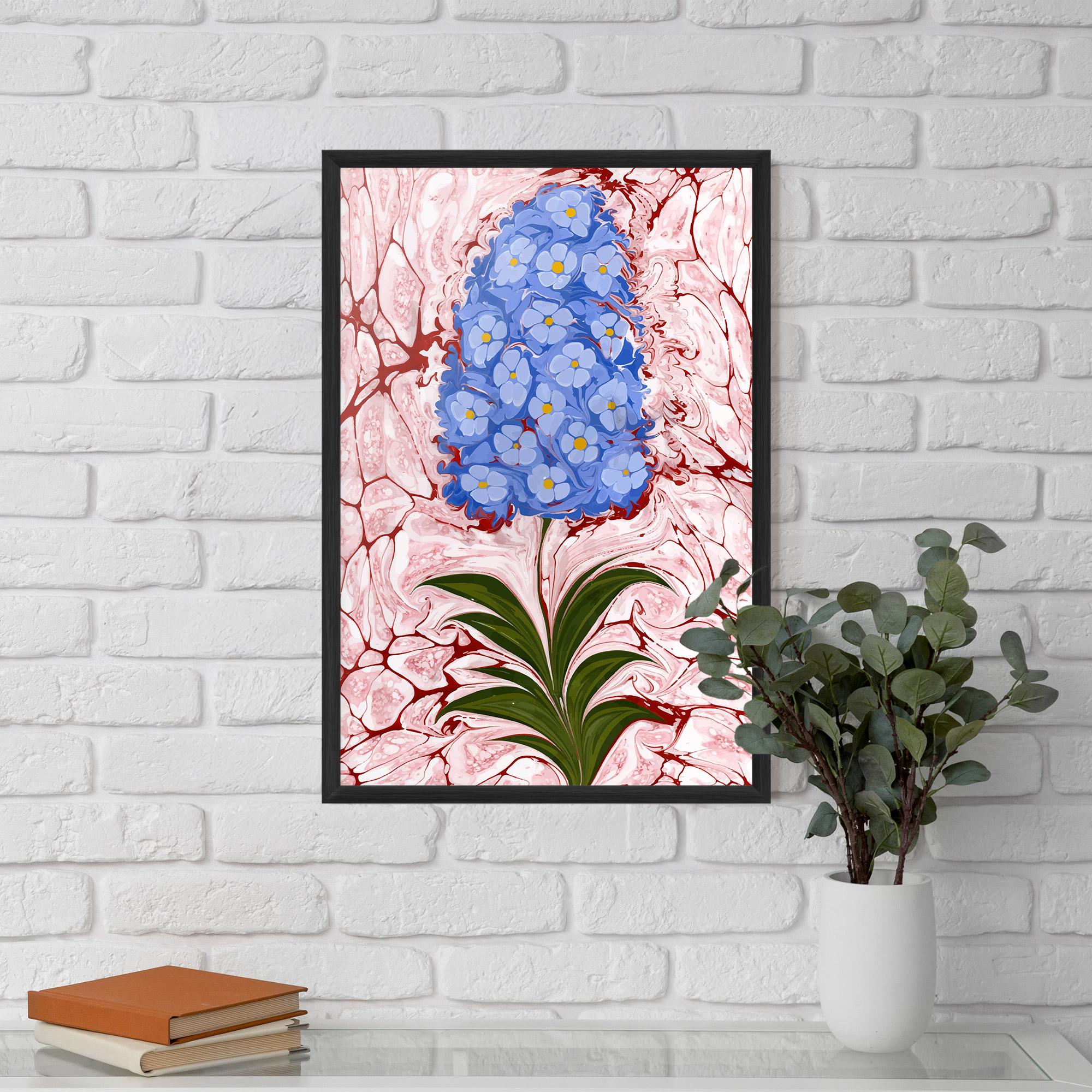 Gerahmte Poster Blue Spring Flower mockup 5