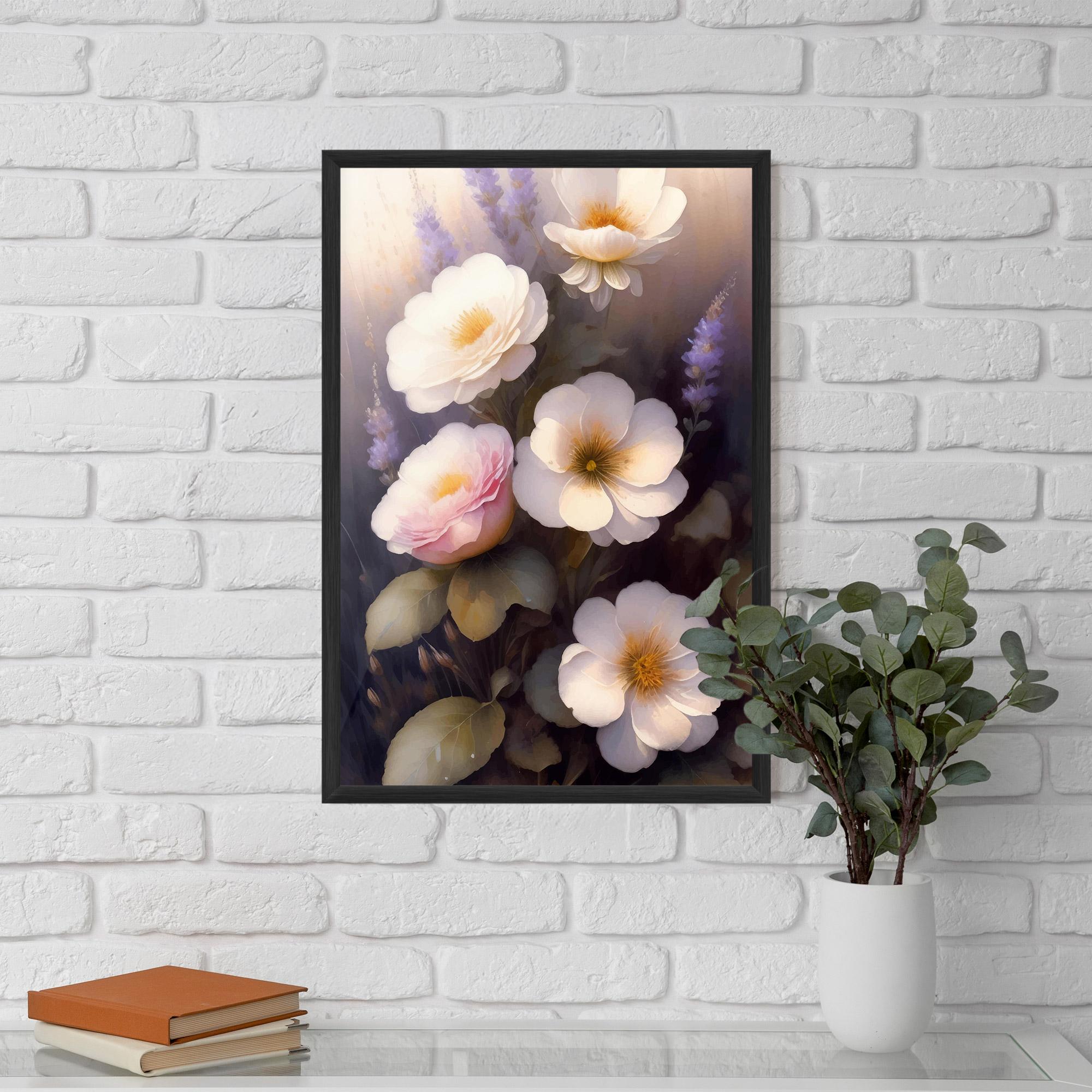 Gerahmte Poster Cream Flower Spring mockup 5
