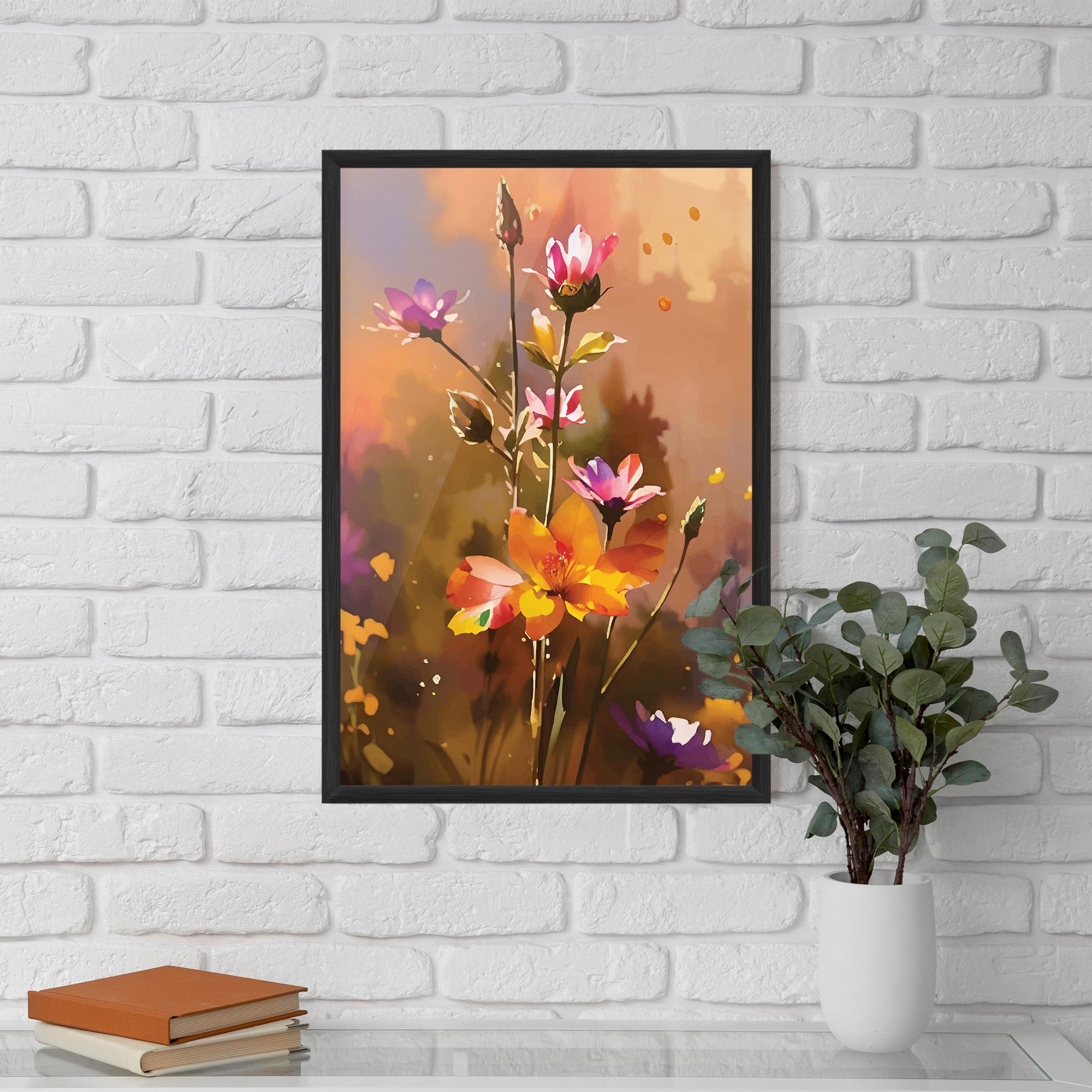Gerahmte Poster Orange Pink Spring mockup 5