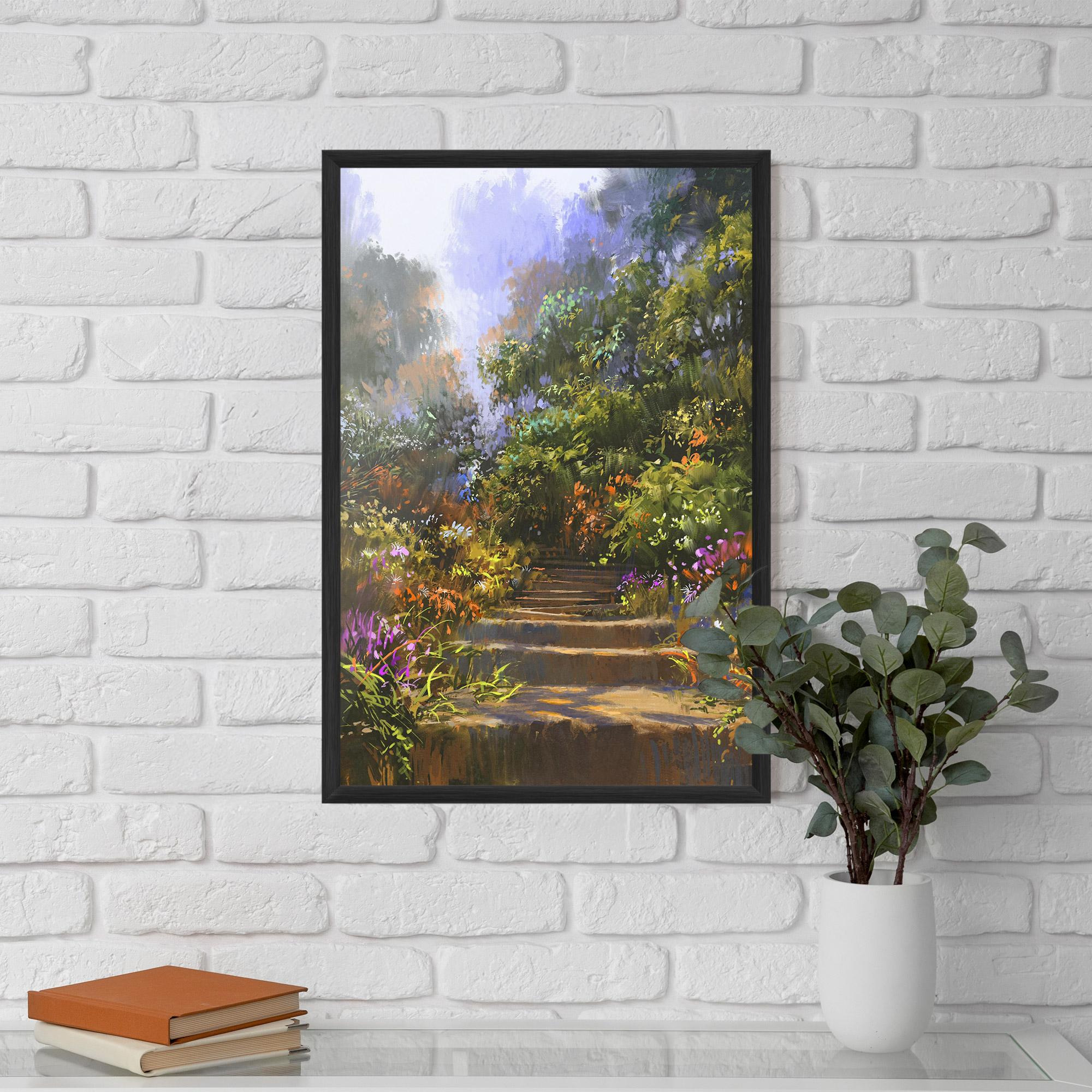 Gerahmte Poster Spring Staircase Painting mockup 5