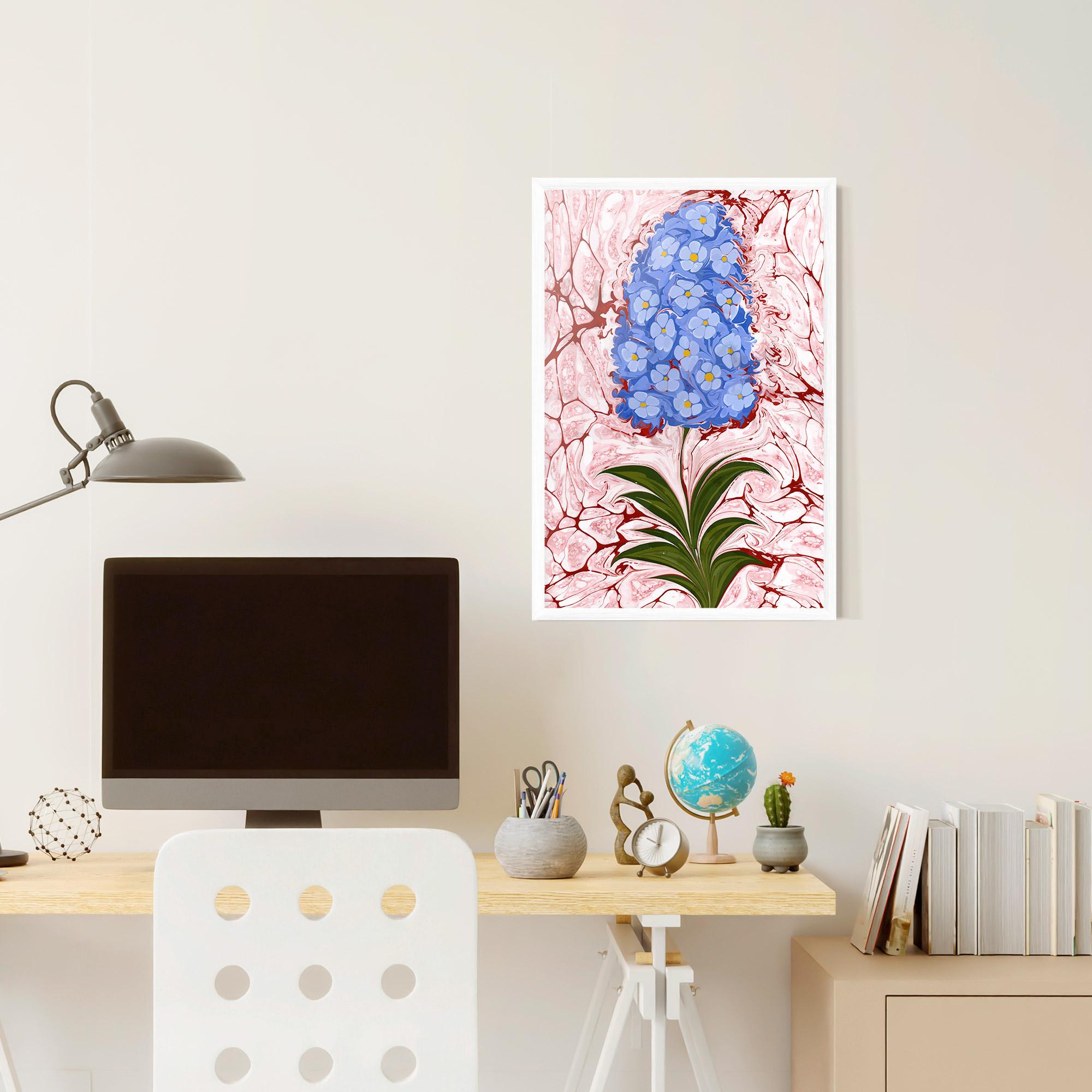 Gerahmte Poster Blue Spring Flower mockup 6