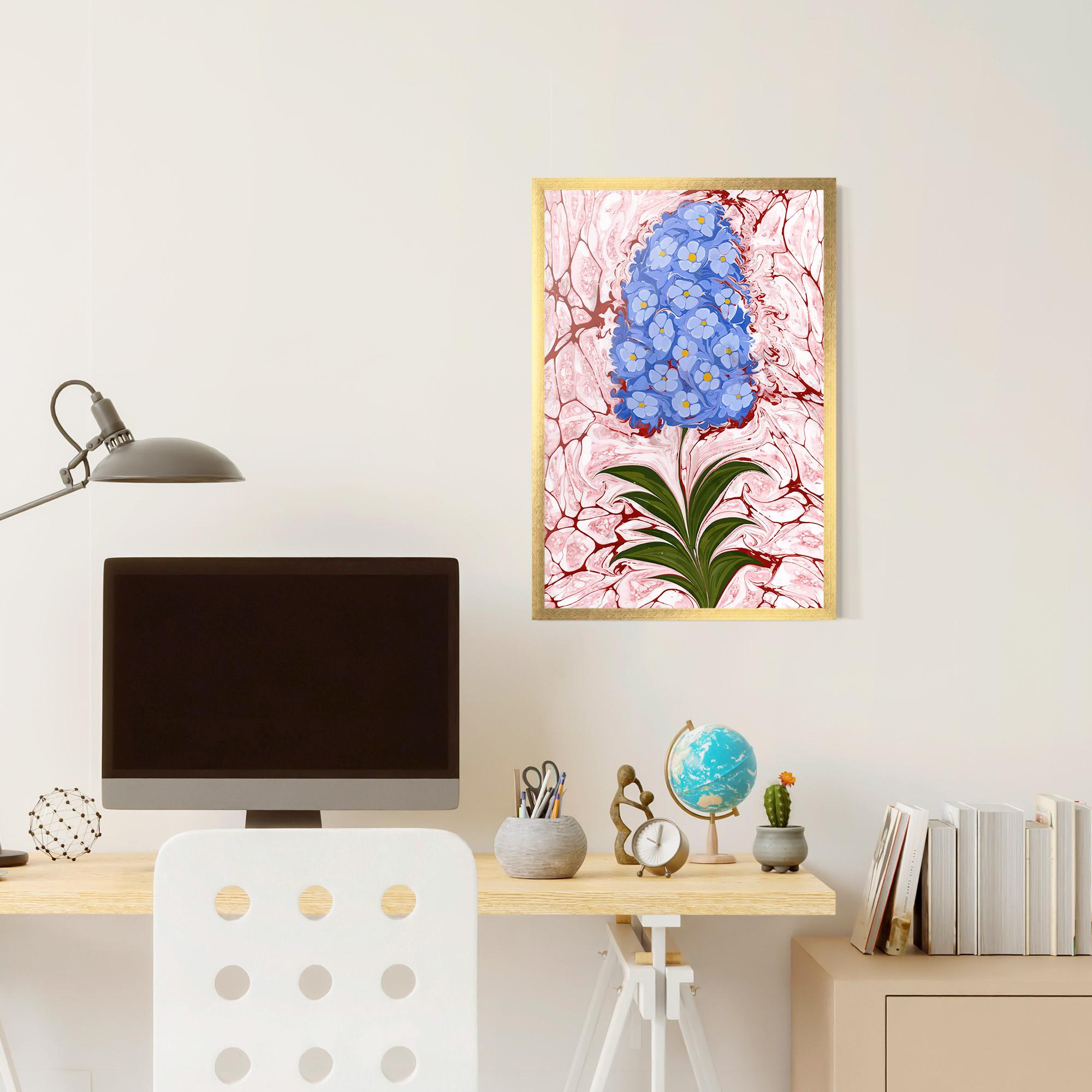 Gerahmte Poster Blue Spring Flower mockup 6