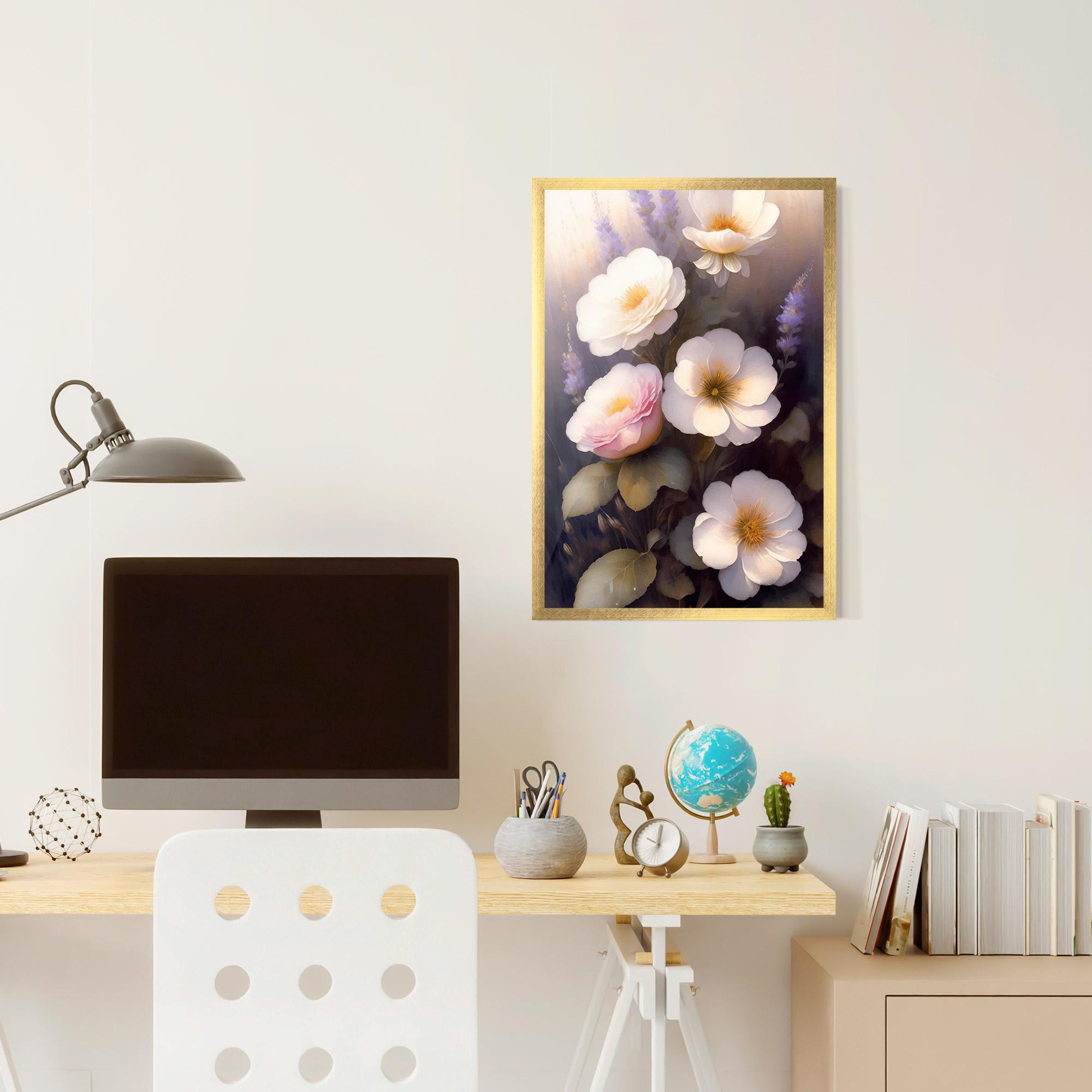 Gerahmte Poster Cream Flower Spring mockup 6