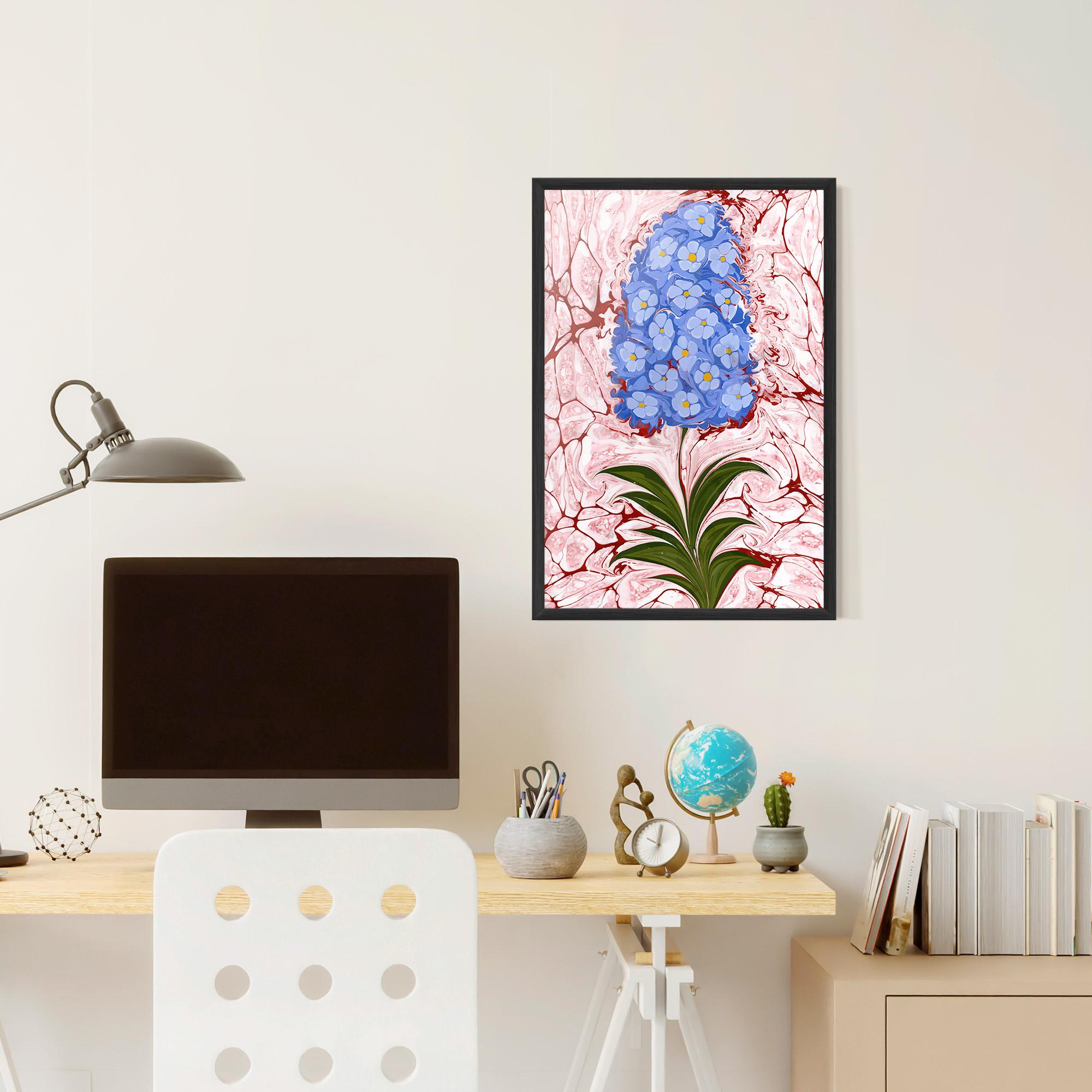 Gerahmte Poster Blue Spring Flower mockup 6