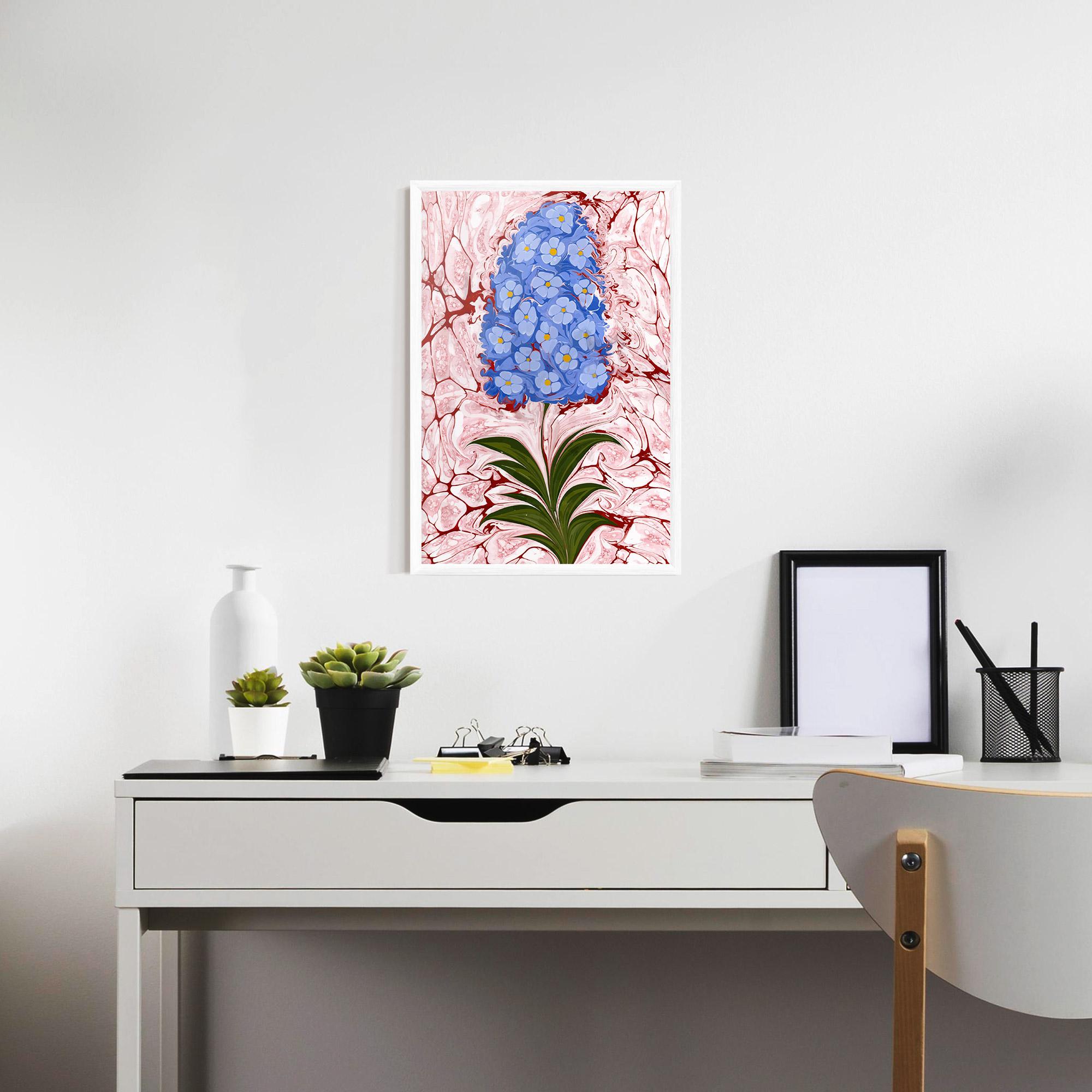 Gerahmte Poster Blue Spring Flower mockup 7