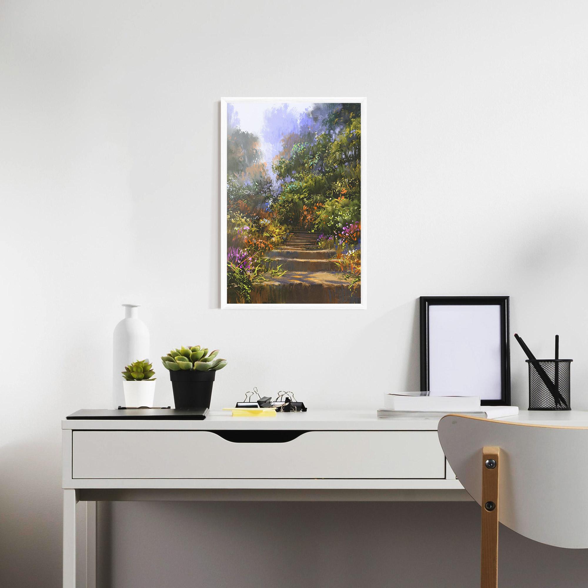 Gerahmte Poster Spring Staircase Painting mockup 7