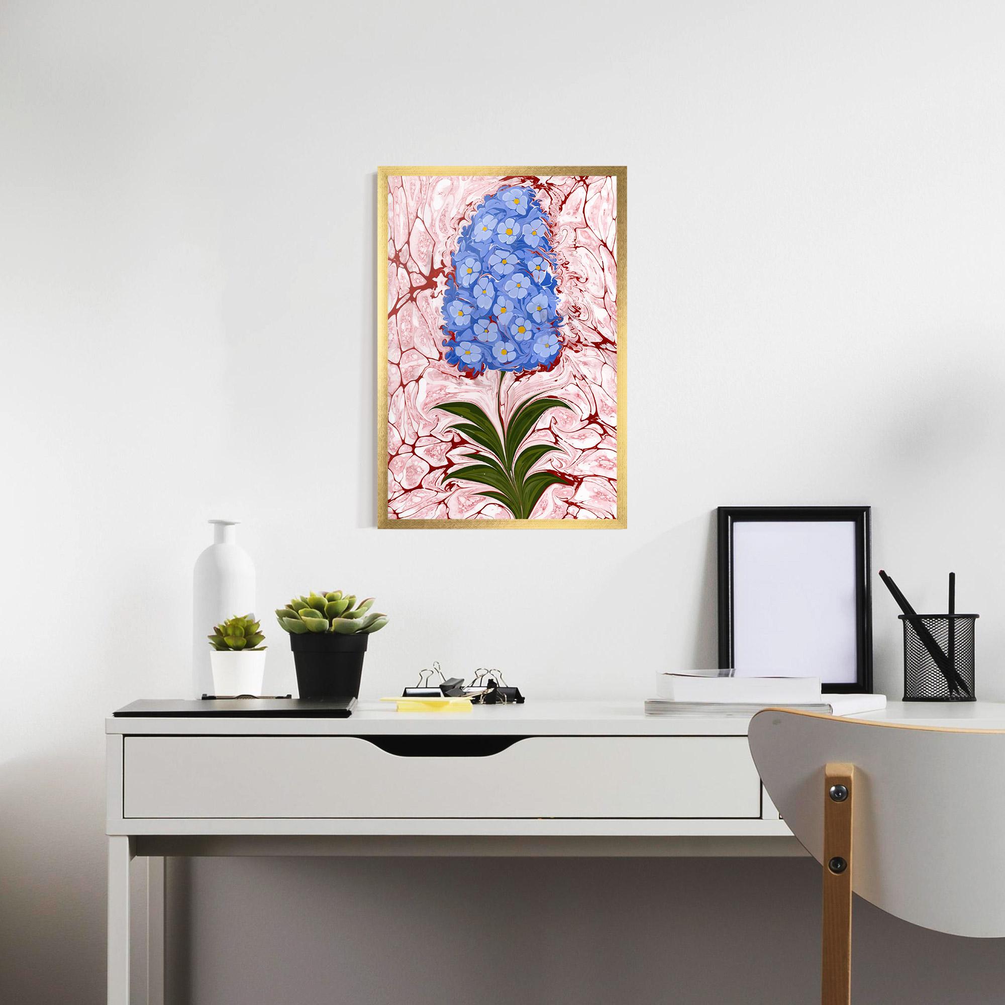 Gerahmte Poster Blue Spring Flower mockup 7