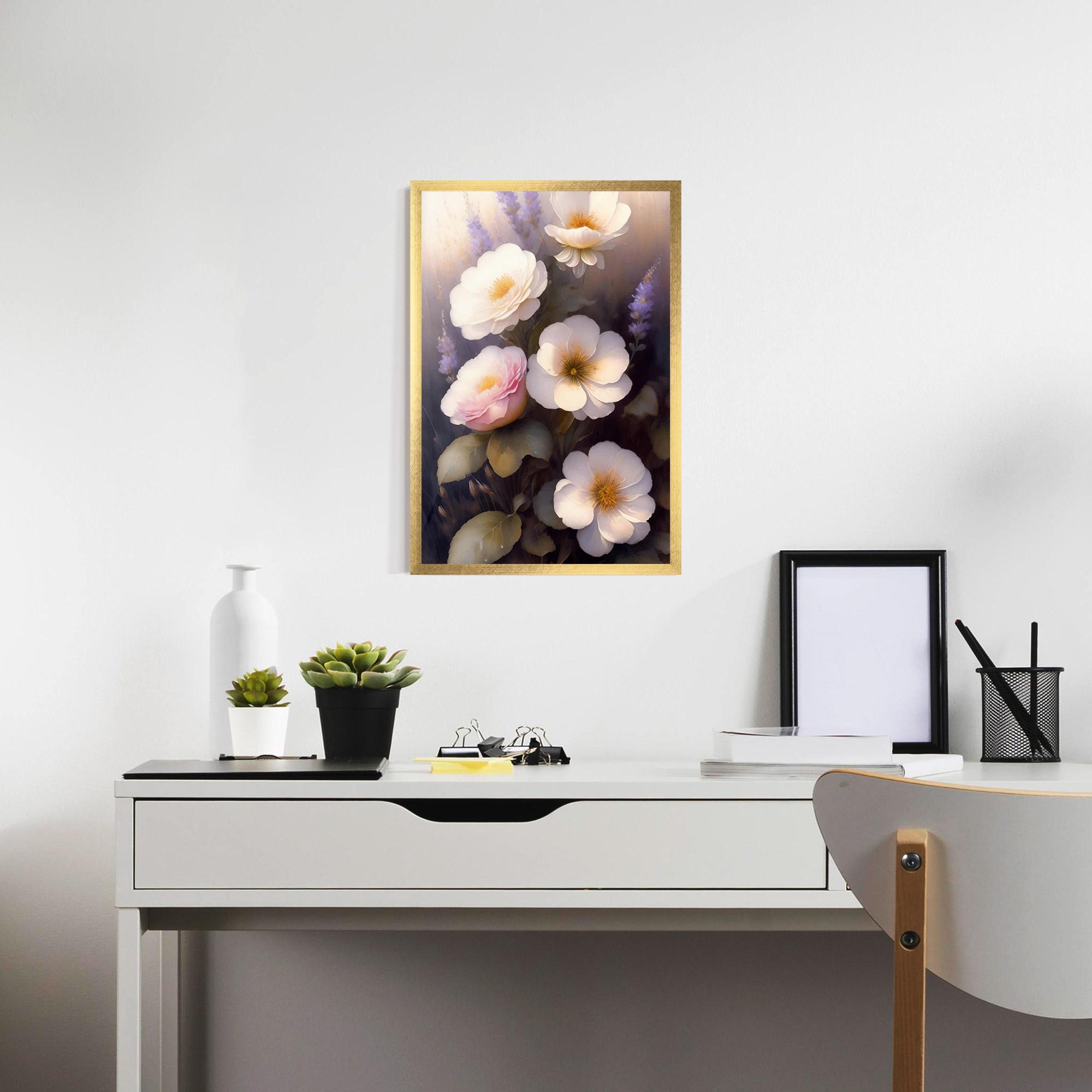 Gerahmte Poster Cream Flower Spring mockup 7