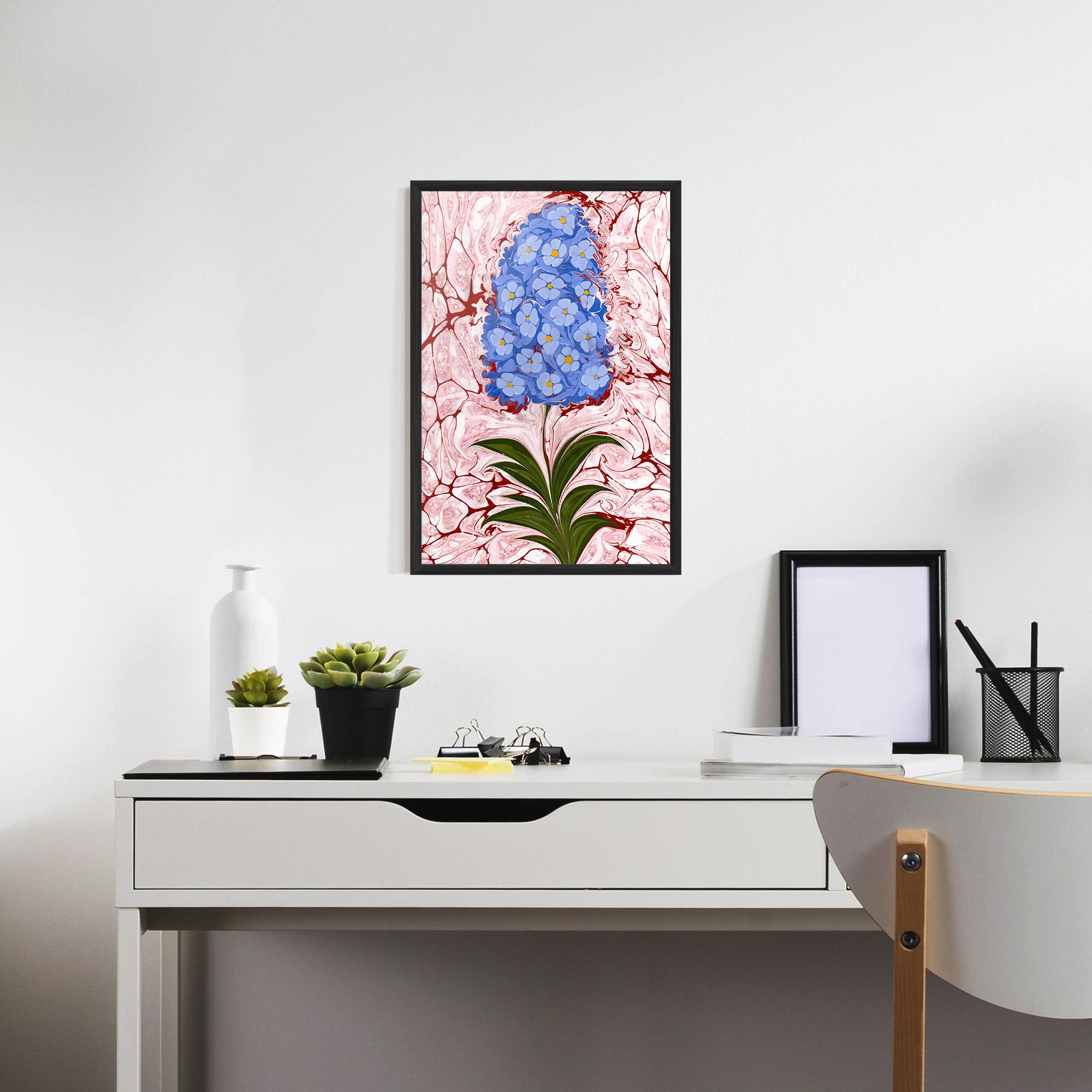 Gerahmte Poster Blue Spring Flower mockup 7