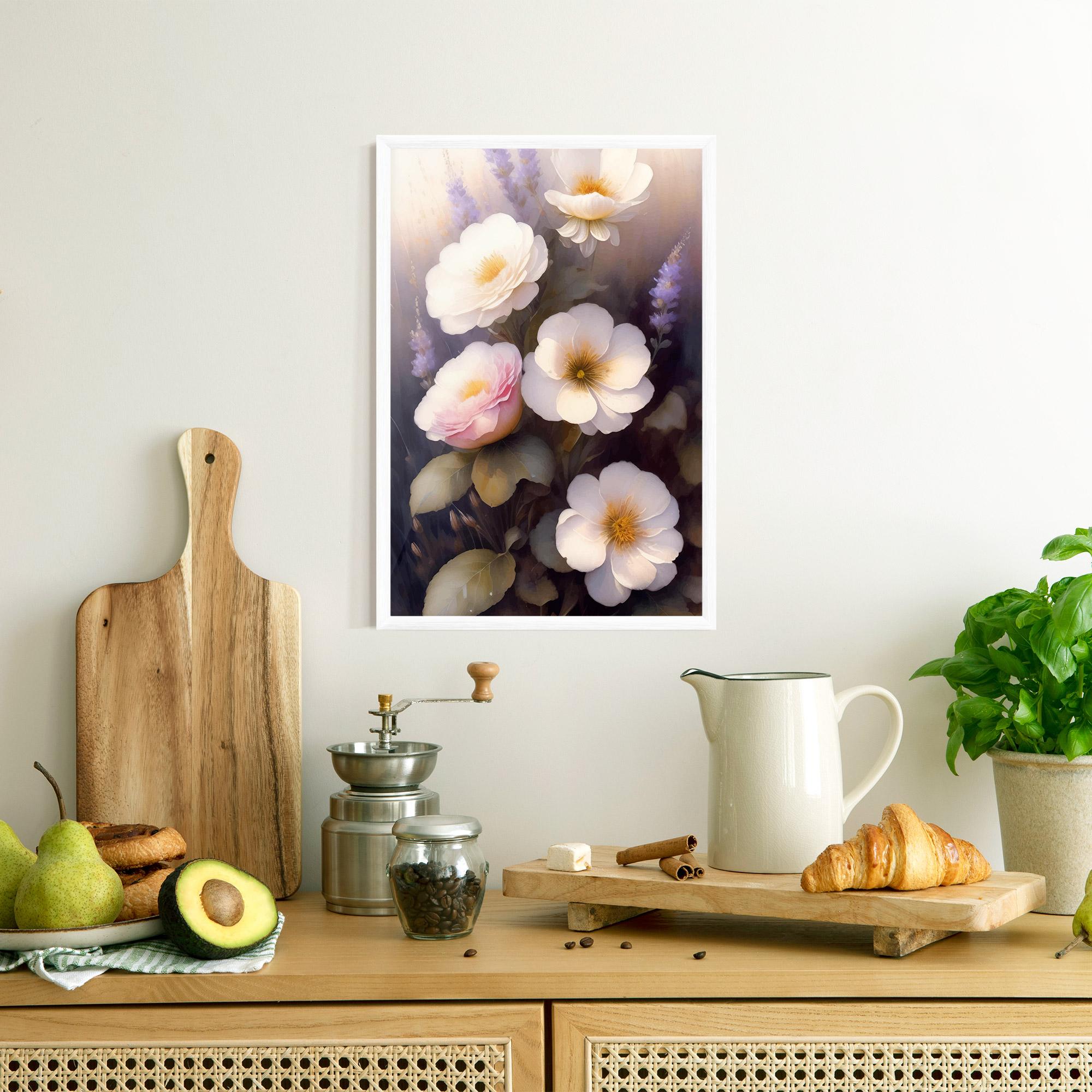 Gerahmte Poster Cream Flower Spring mockup 8