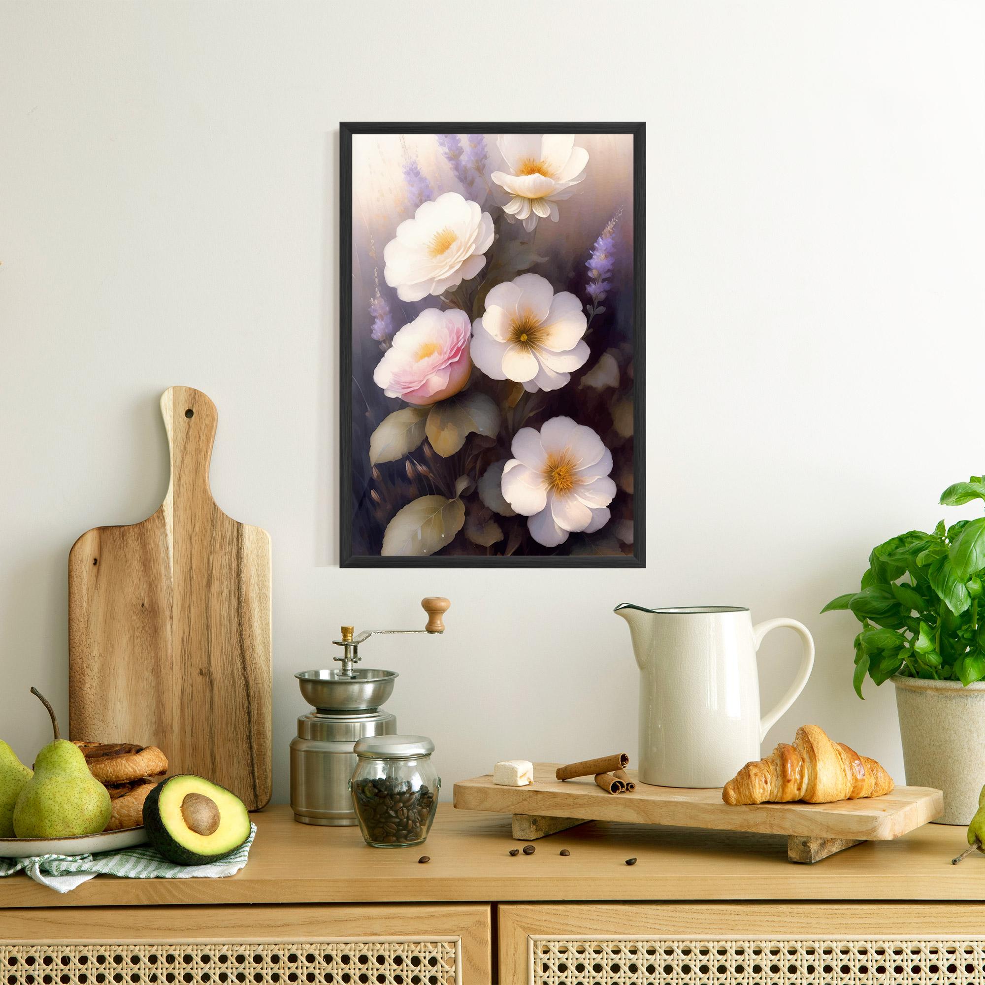 Gerahmte Poster Cream Flower Spring mockup 8