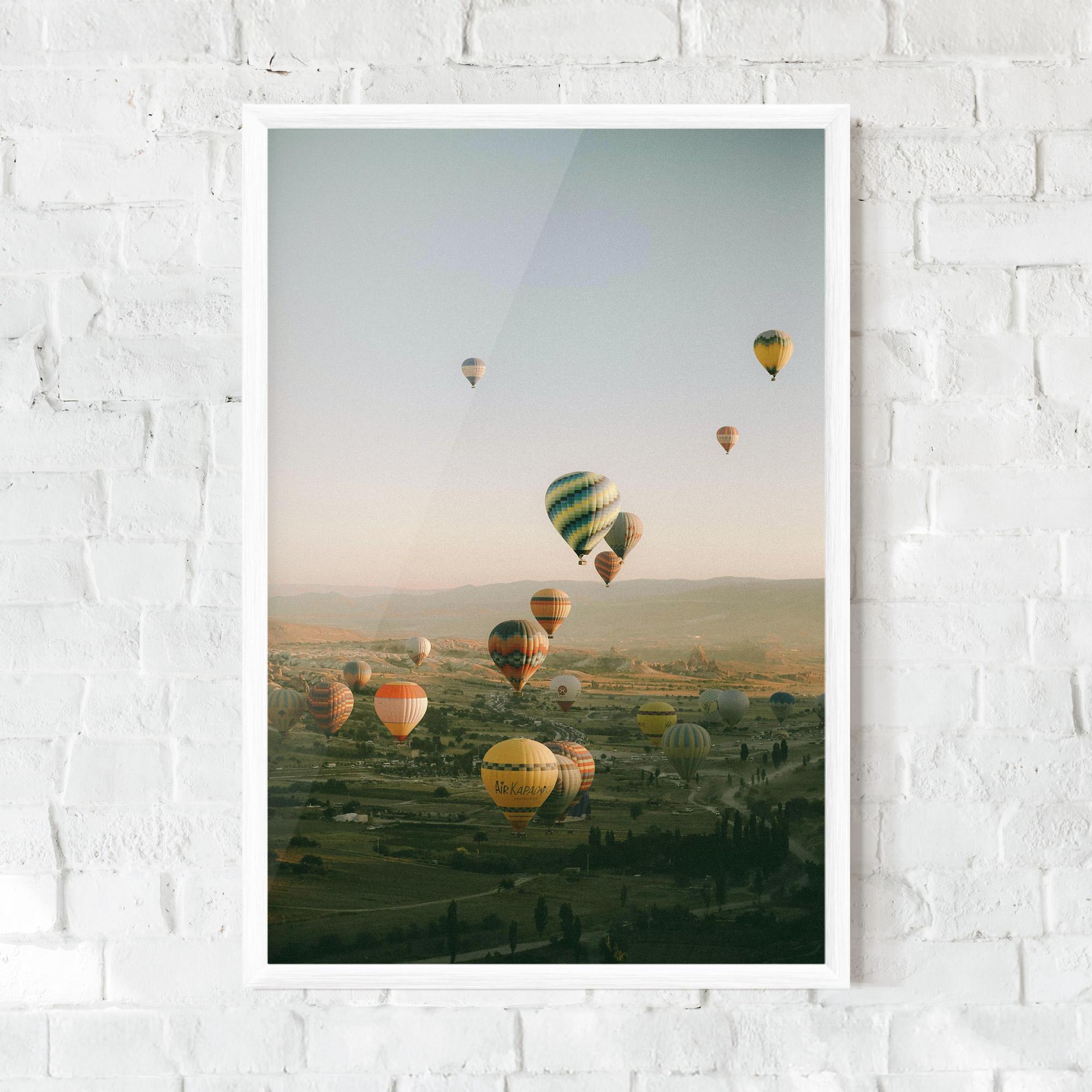 Gerahmte Poster Hot Ballons mockup 0