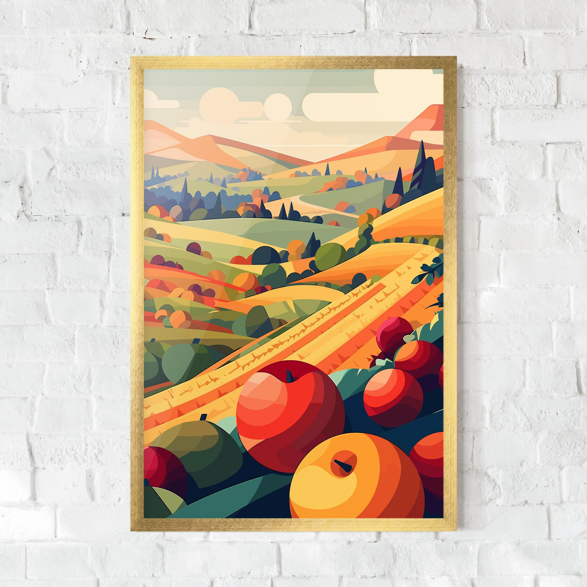Gerahmte Poster Autumn Rural Fruits mockup 0