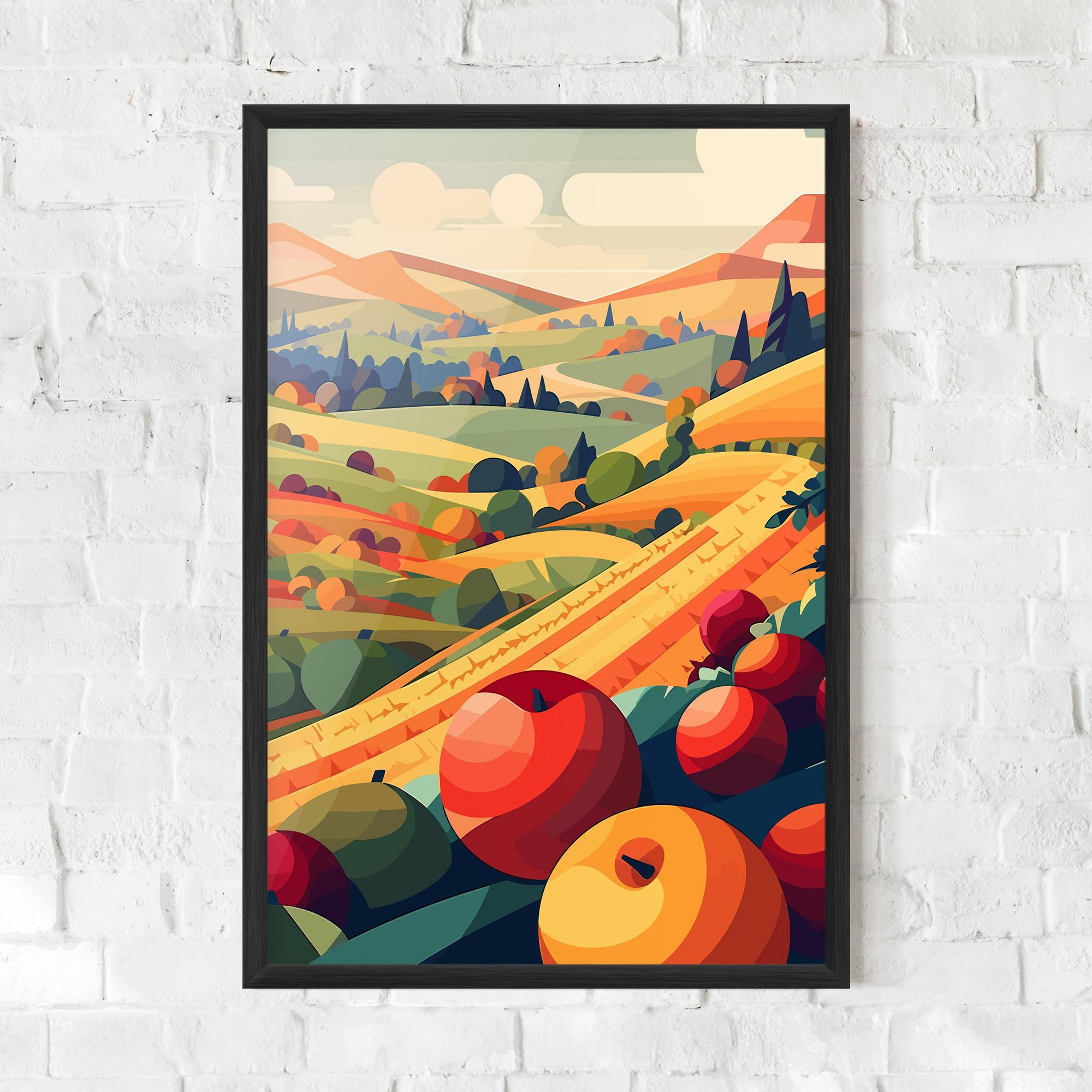 Gerahmte Poster Autumn Rural Fruits mockup 0