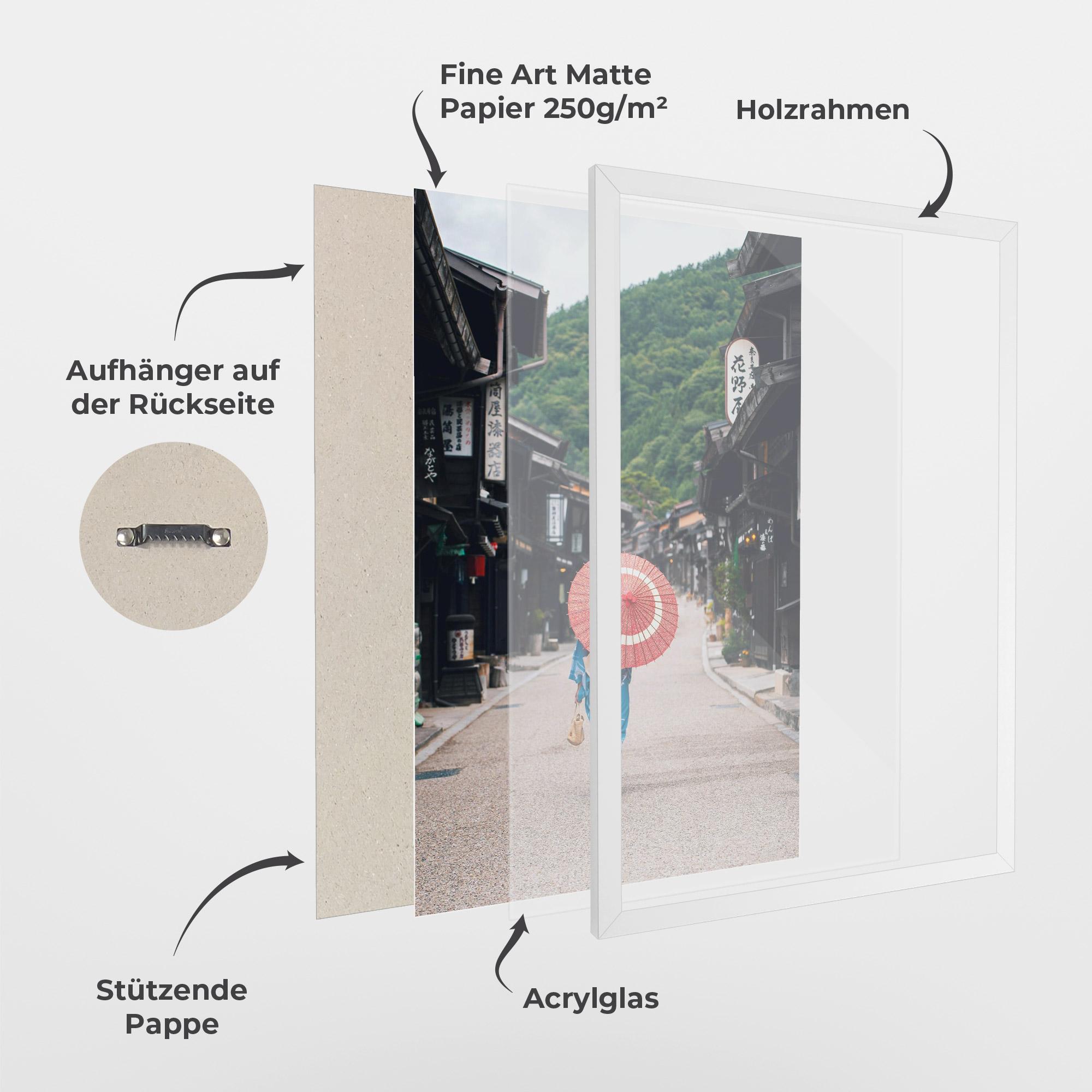 Gerahmte Poster China Roads mockup 1