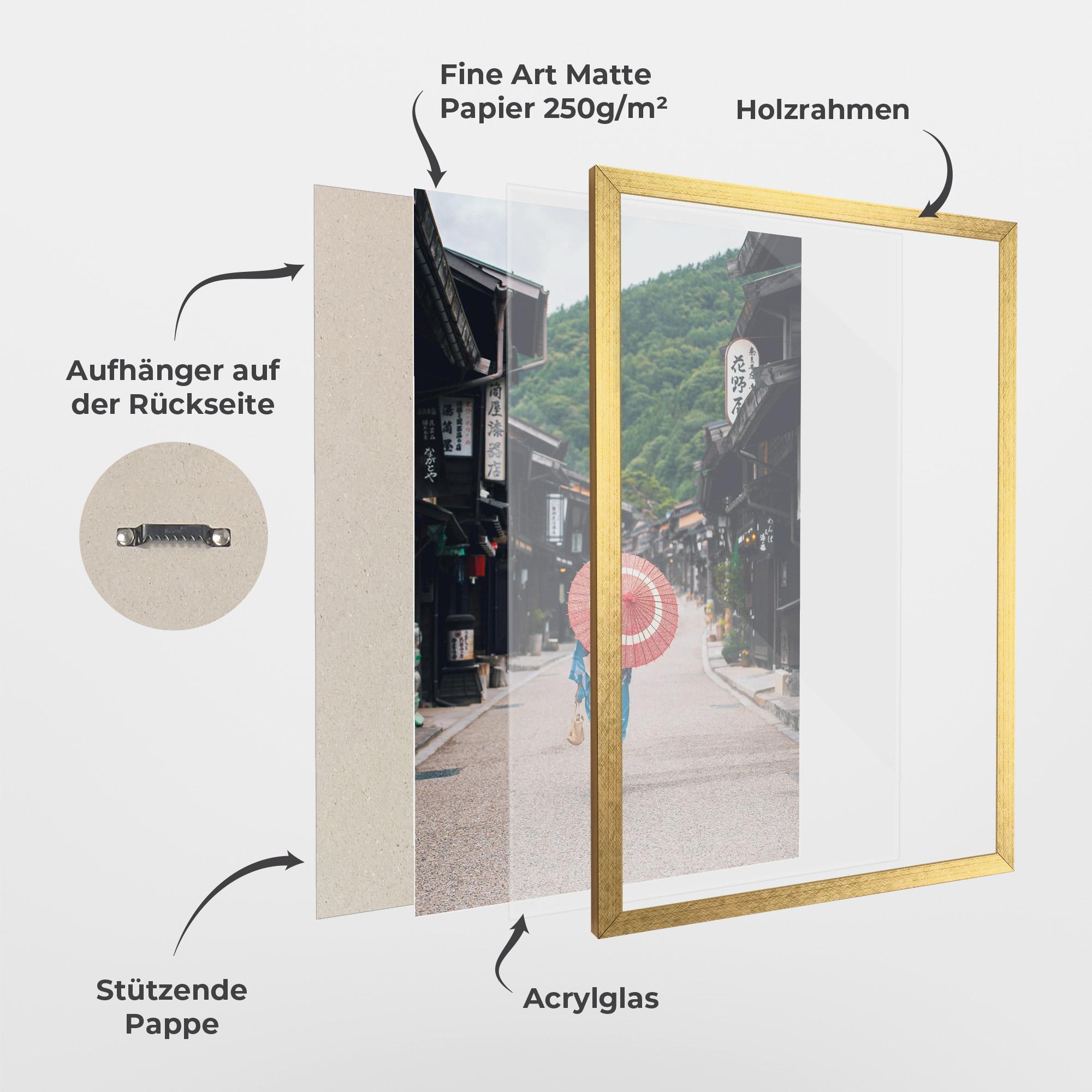 Gerahmte Poster China Roads mockup 1