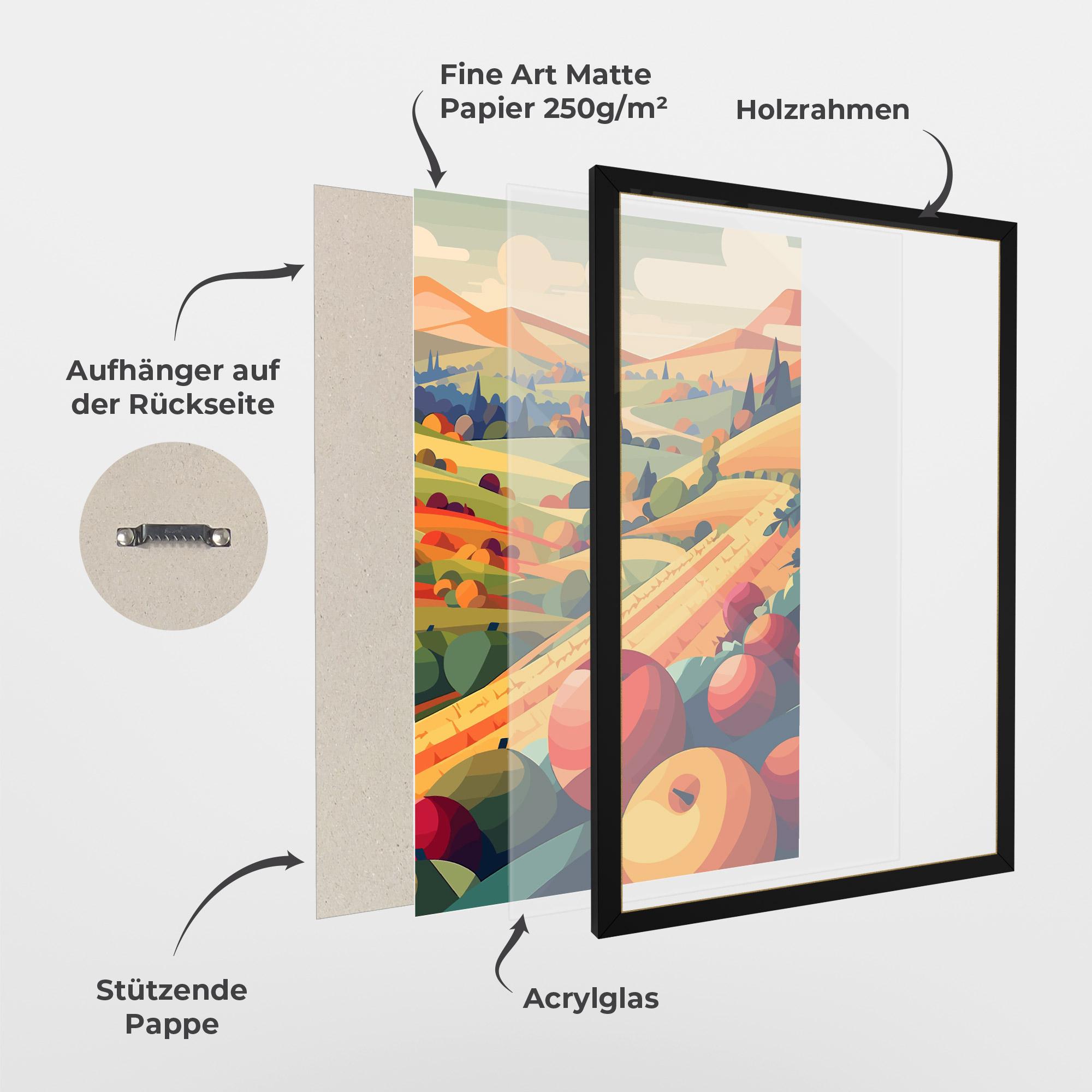 Gerahmte Poster Autumn Rural Fruits mockup 1