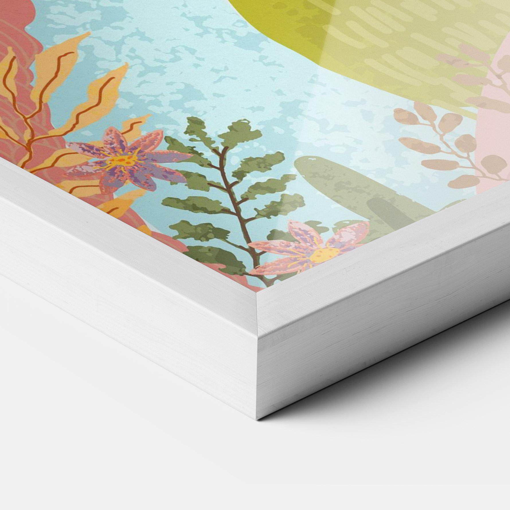 Gerahmte Poster Pink House View mockup 3