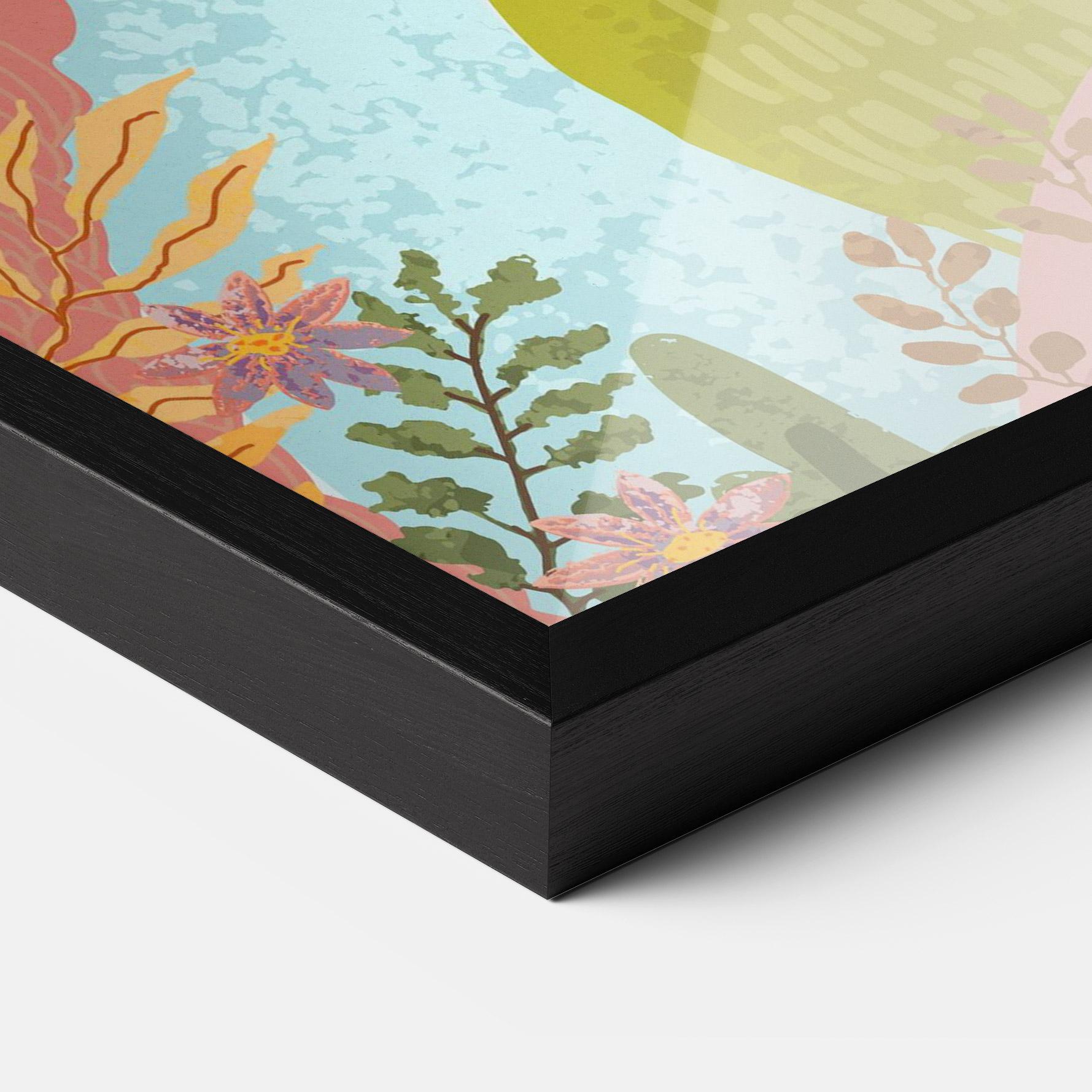 Gerahmte Poster Pink House View mockup 3