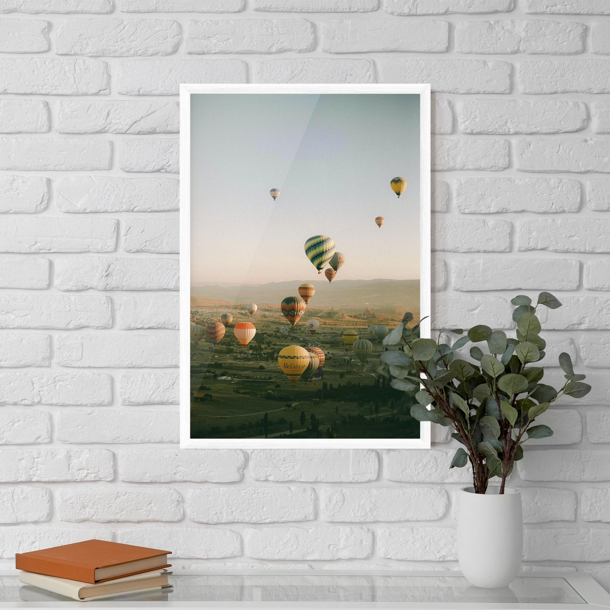 Gerahmte Poster Hot Ballons mockup 5