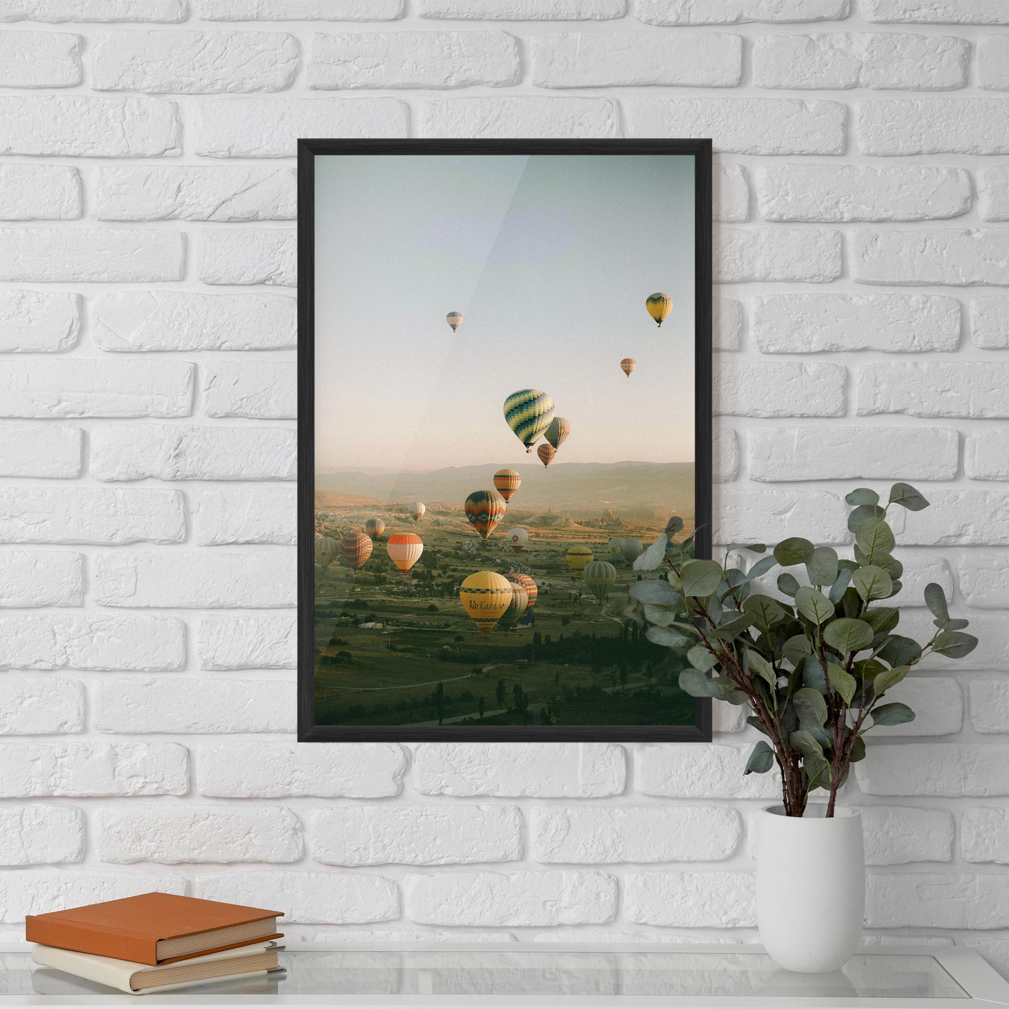 Gerahmte Poster Hot Ballons mockup 5