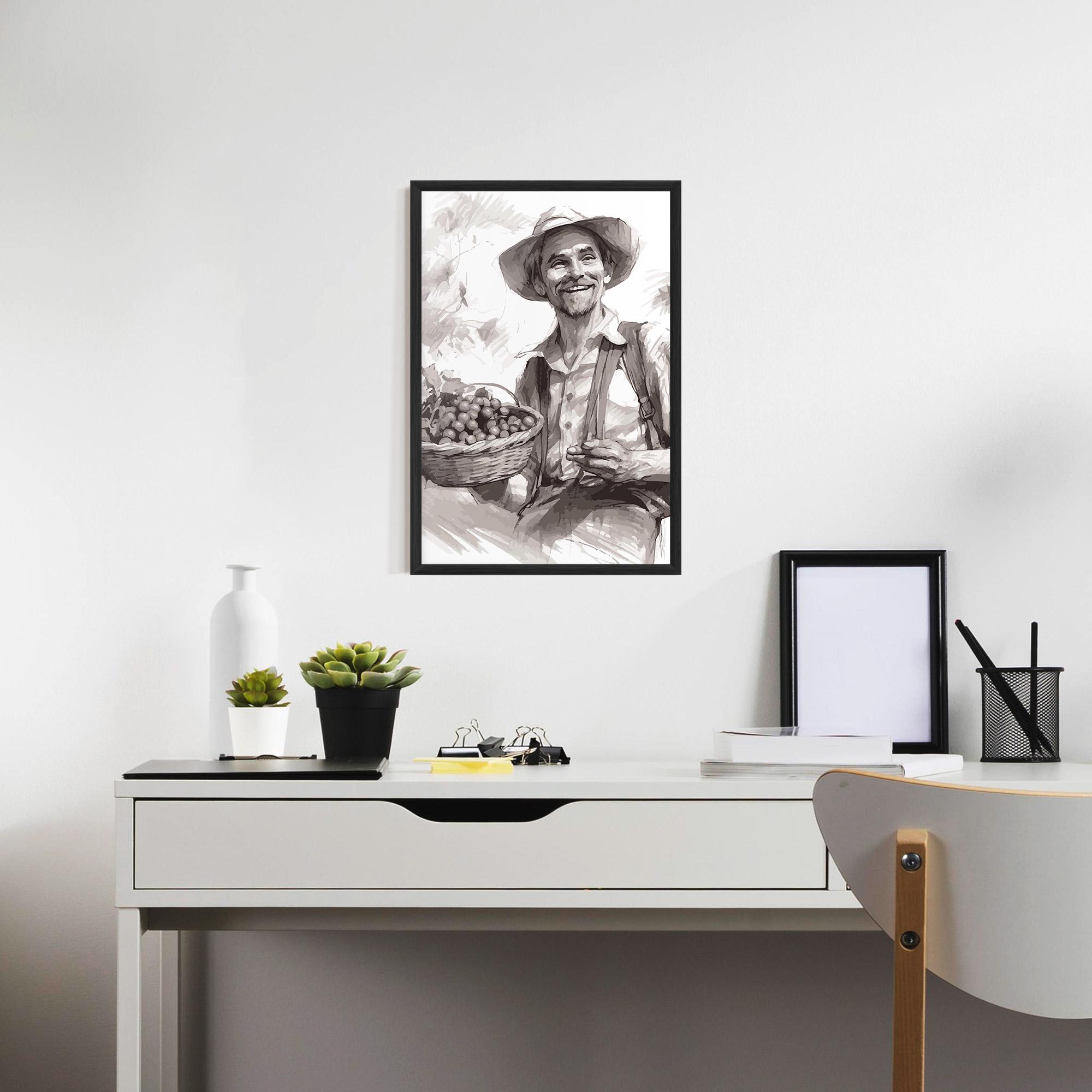 Gerahmte Poster Happy Farmer mockup 7