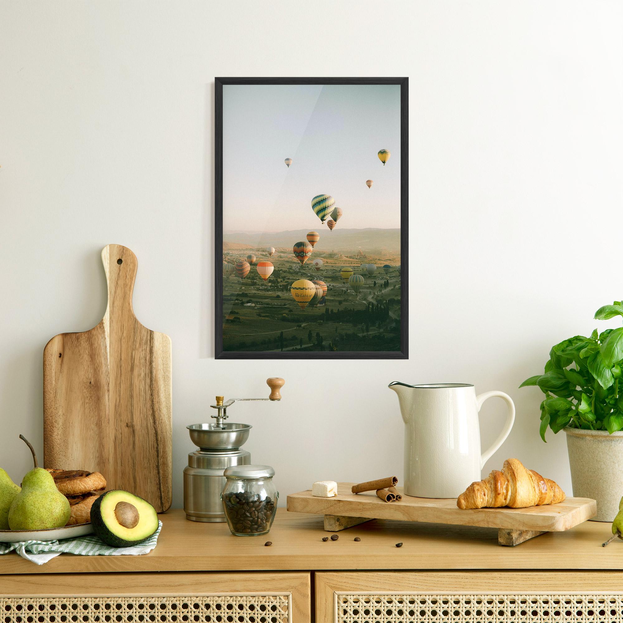 Gerahmte Poster Hot Ballons mockup 8