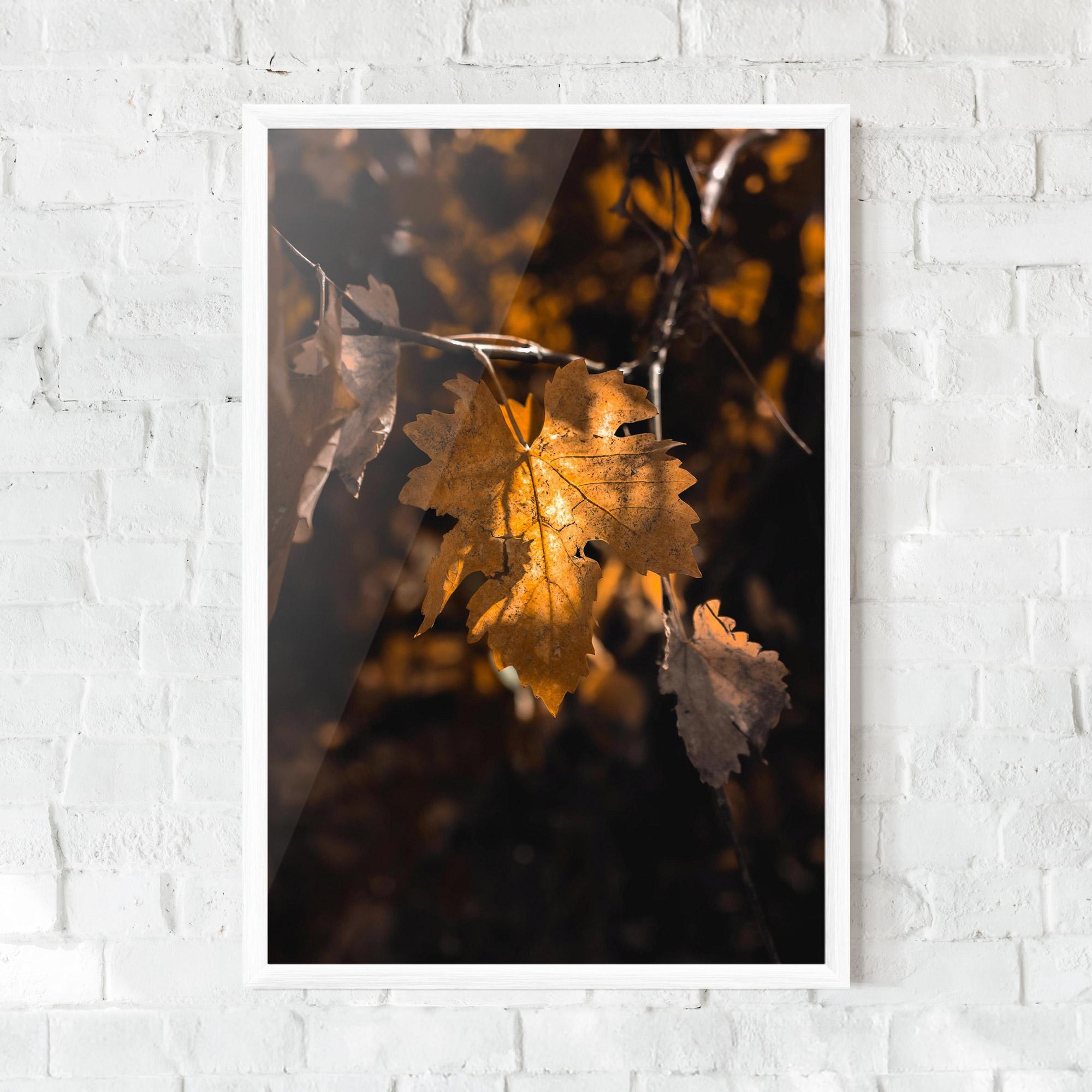 Gerahmte Poster Autumn Brown Leaf mockup 0