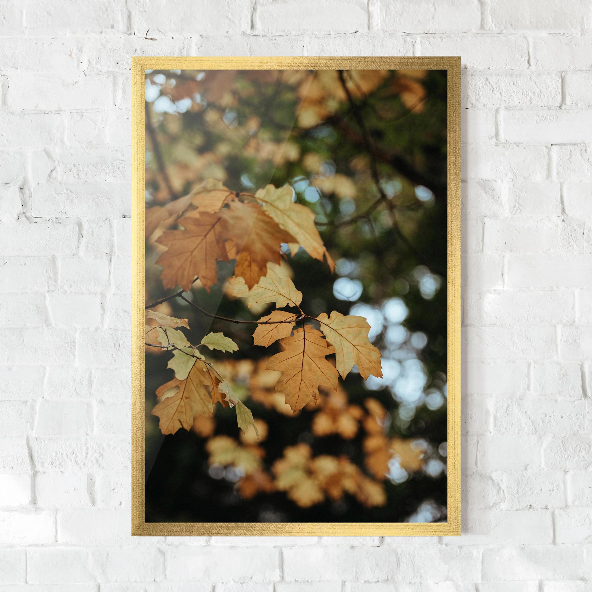 Gerahmte Poster Brown Leaves mockup 0