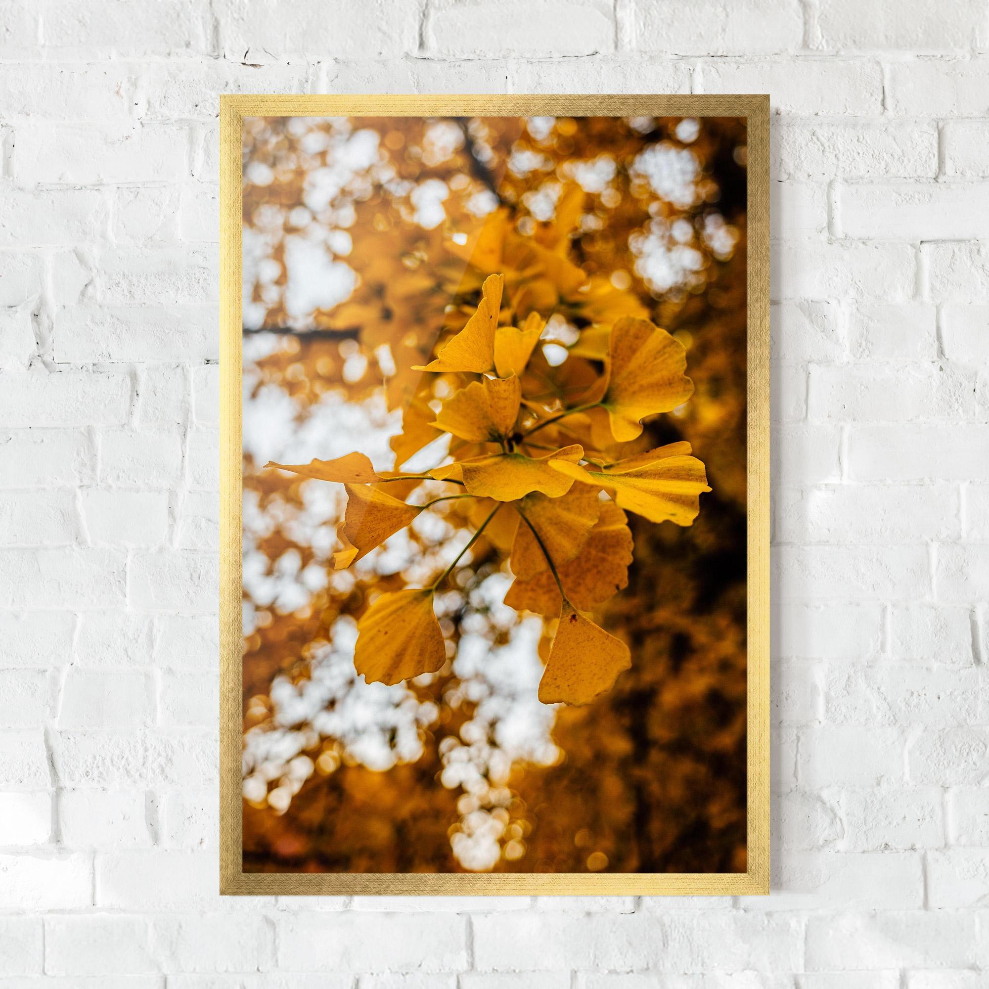 Gerahmte Poster Strong Yellow Leaves mockup 0